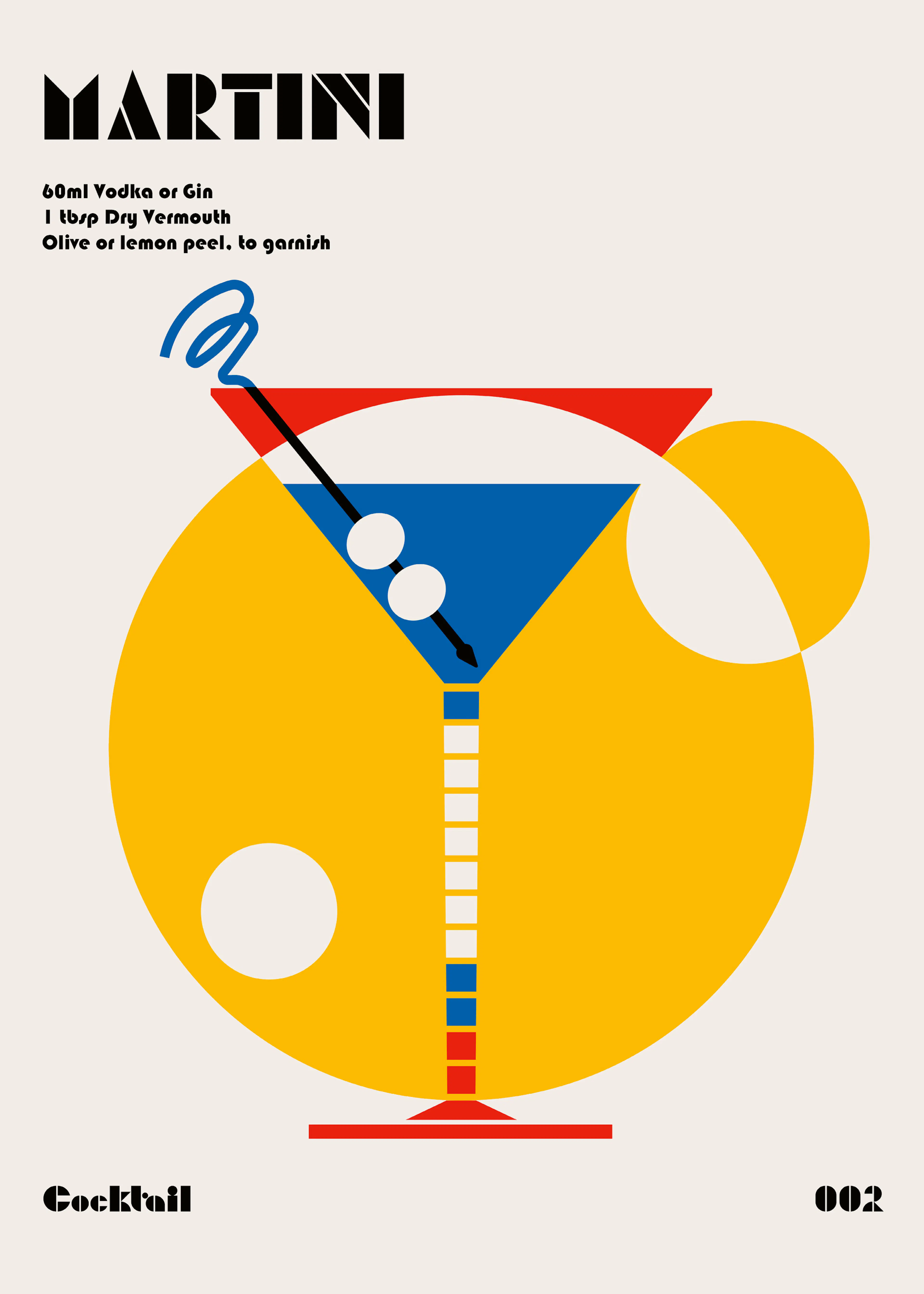 Retrodrome - Retro Martini Cocktail Poster 0