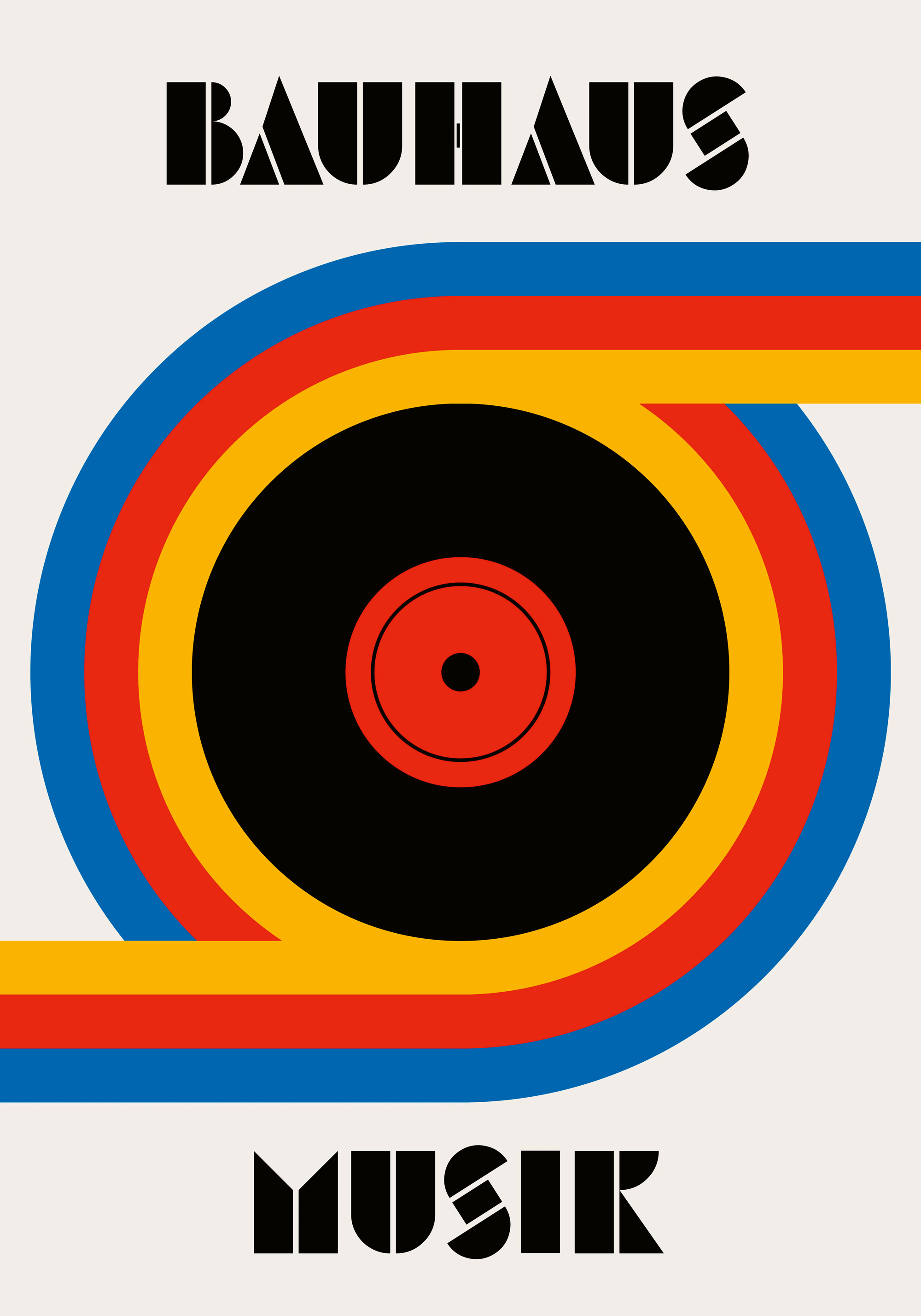 アート・デザイン・音楽 bauhaus design DUMONT Retrodrome - Bauhaus Music Record Poster