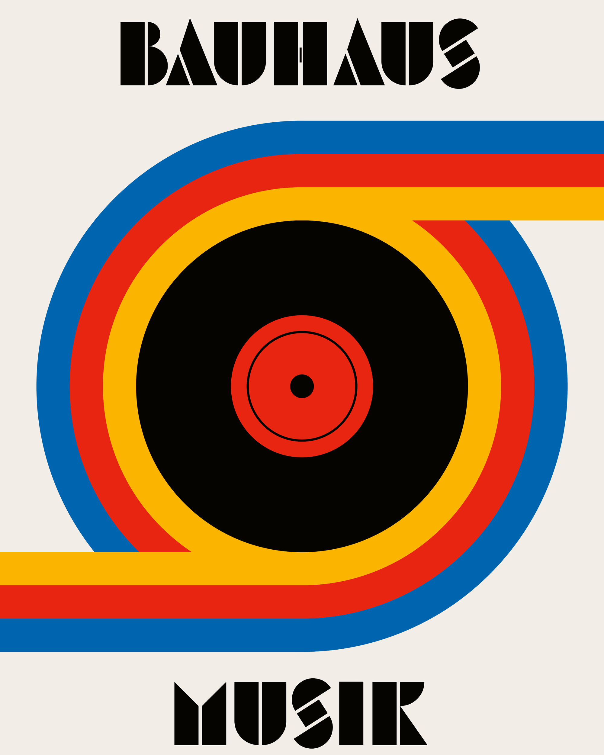 Retrodrome - Bauhaus Music Record Poster
