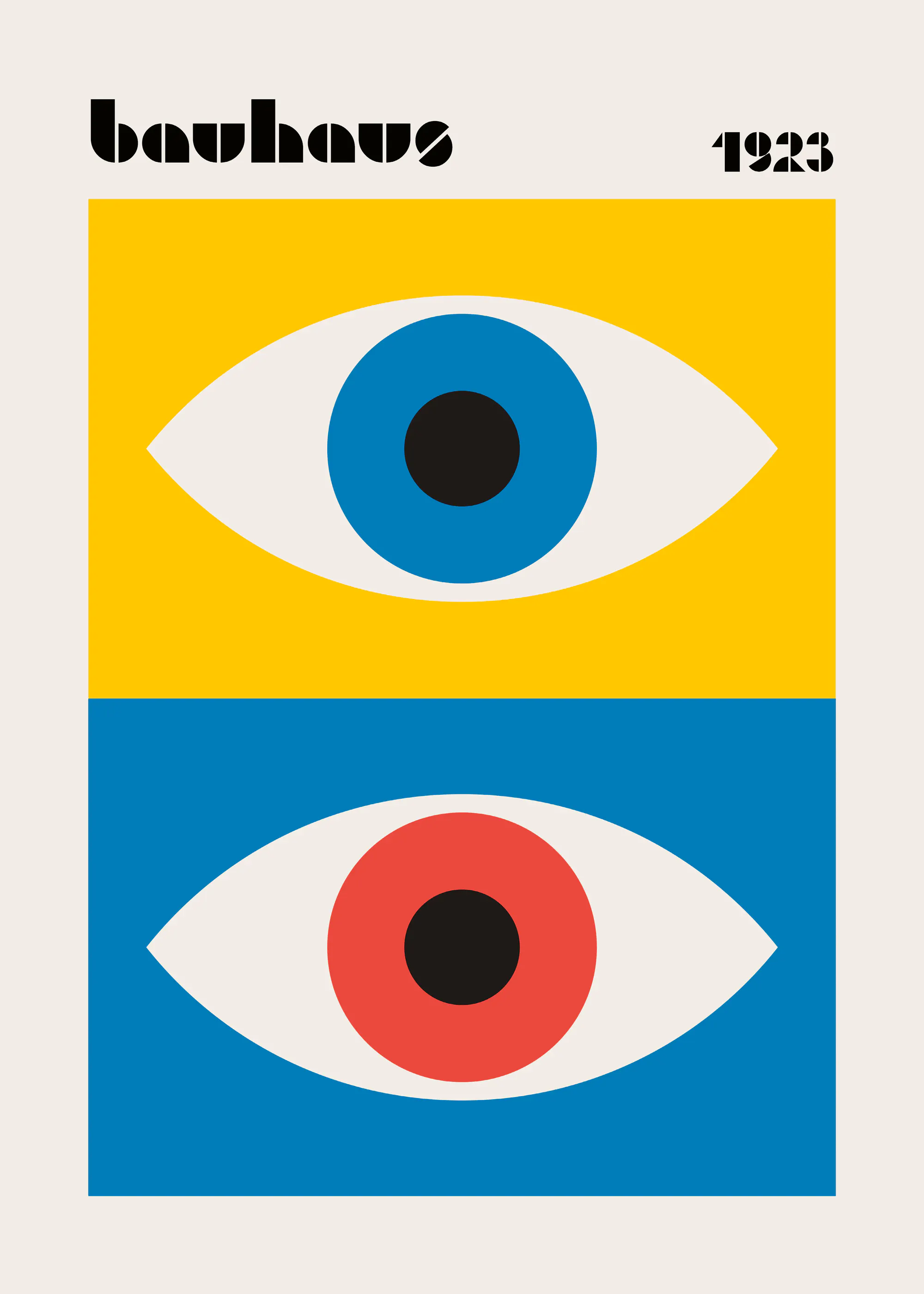 Retrodrome - Bauhaus Geometric Eyes Poster 0