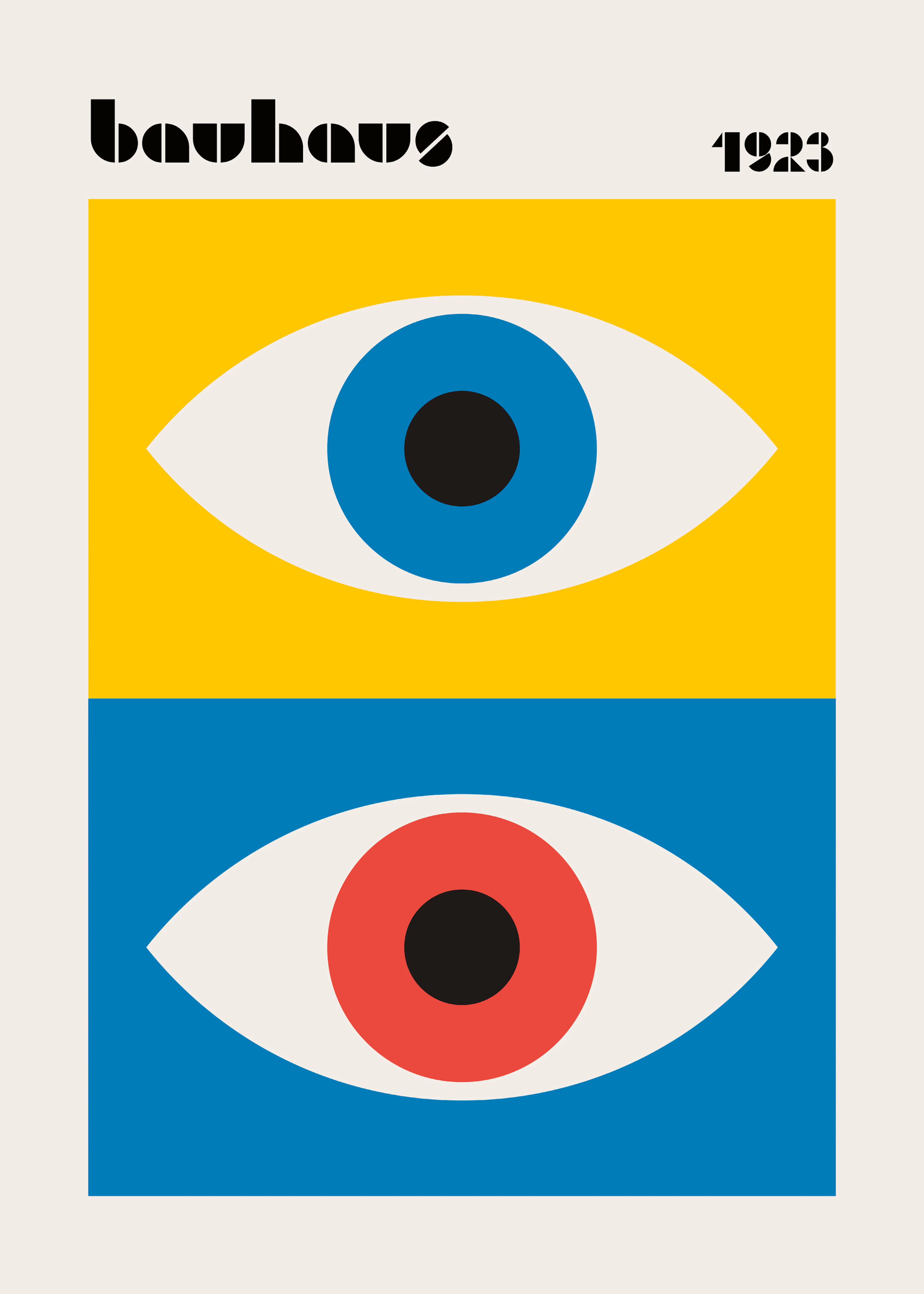 Retrodrome - Bauhaus Geometric Eyes Poster 0