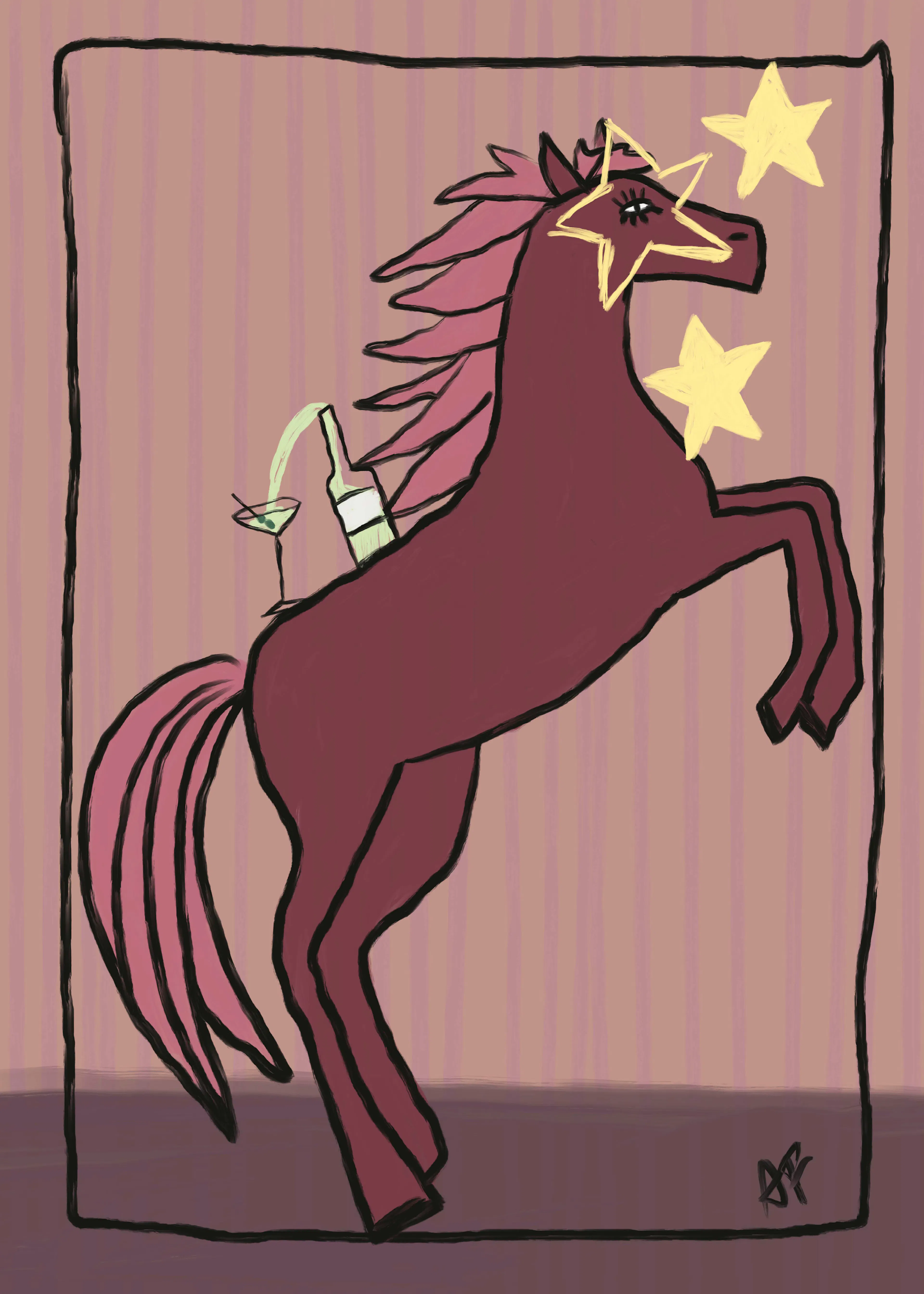 Athene Fritsch - Temperamentvolles Cocktail-Pferd Poster 0
