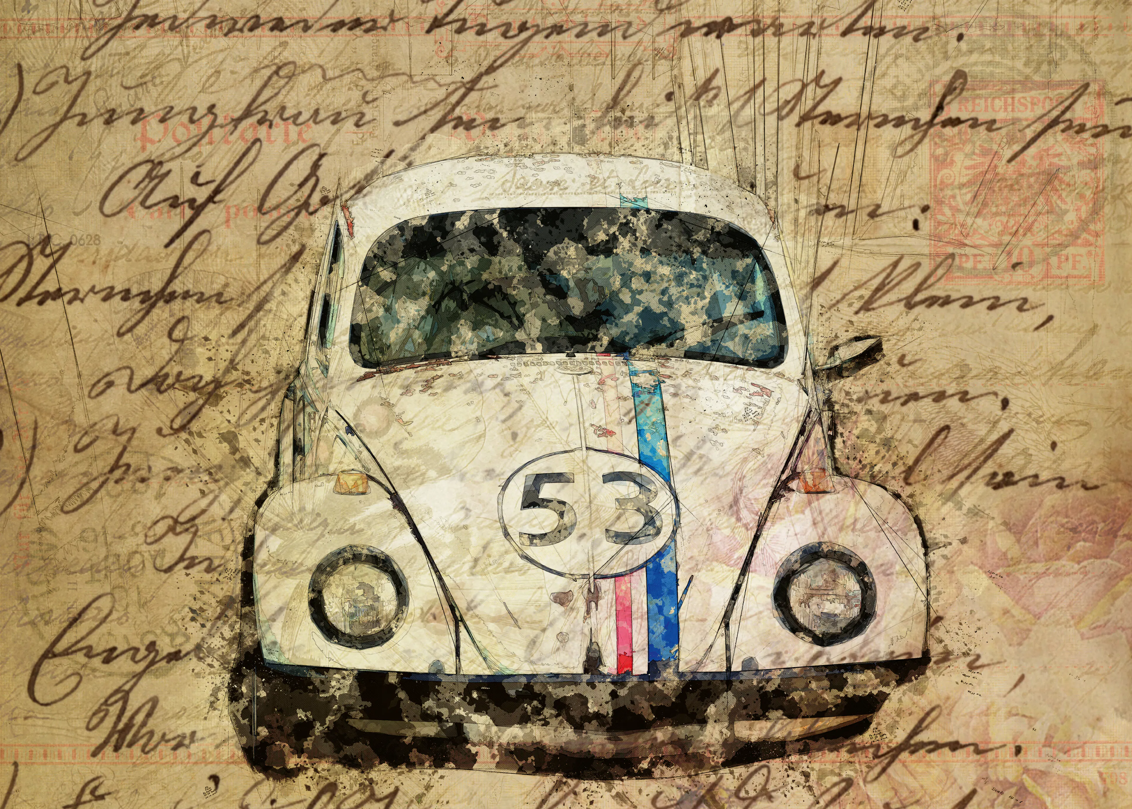 Lembayung senja studio [Vintage Poster] - Vintage Beetle Art Poster 0