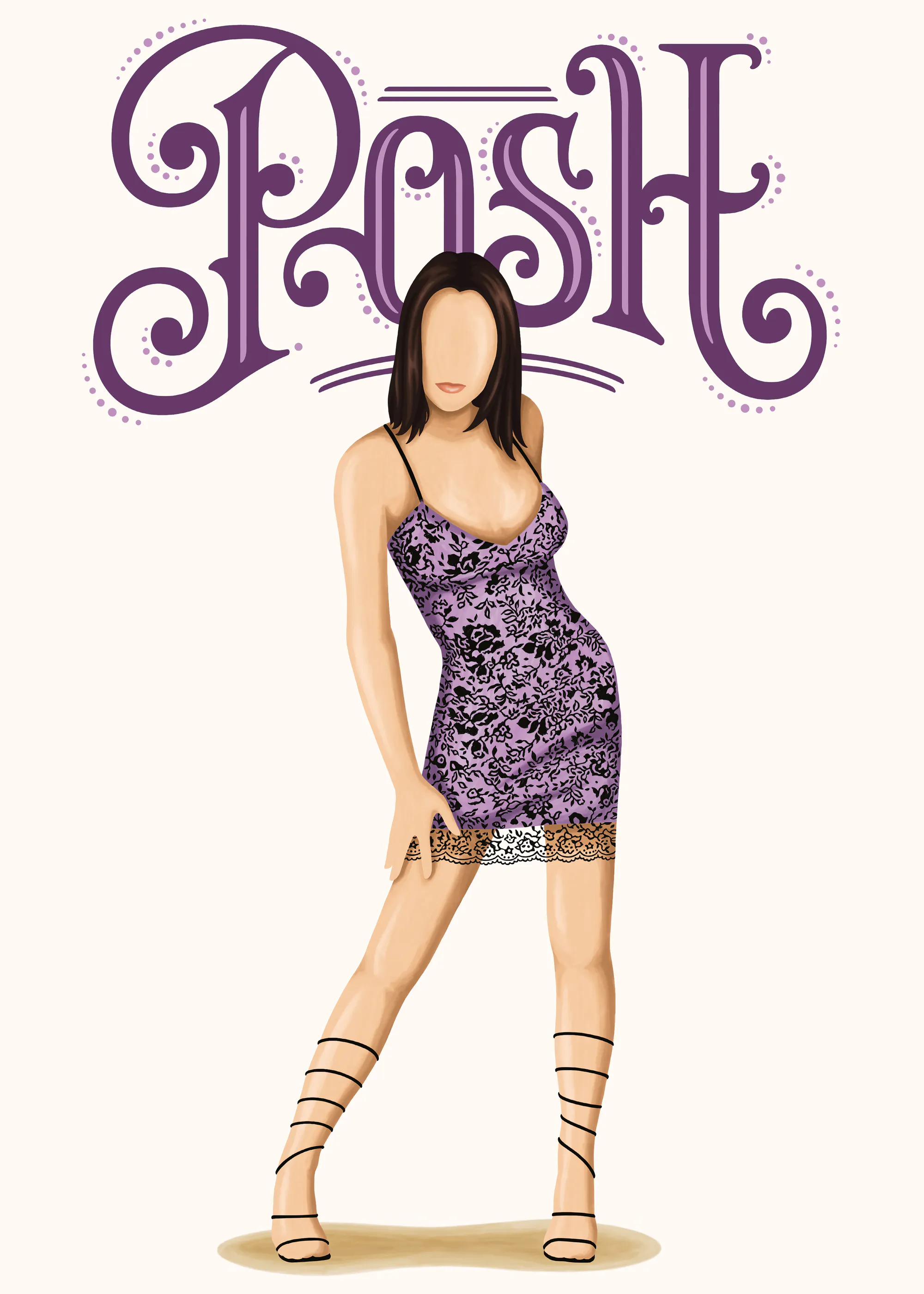 Nour Tohme - Ilustracja modowa eleganckiej kobiety Plakat 0