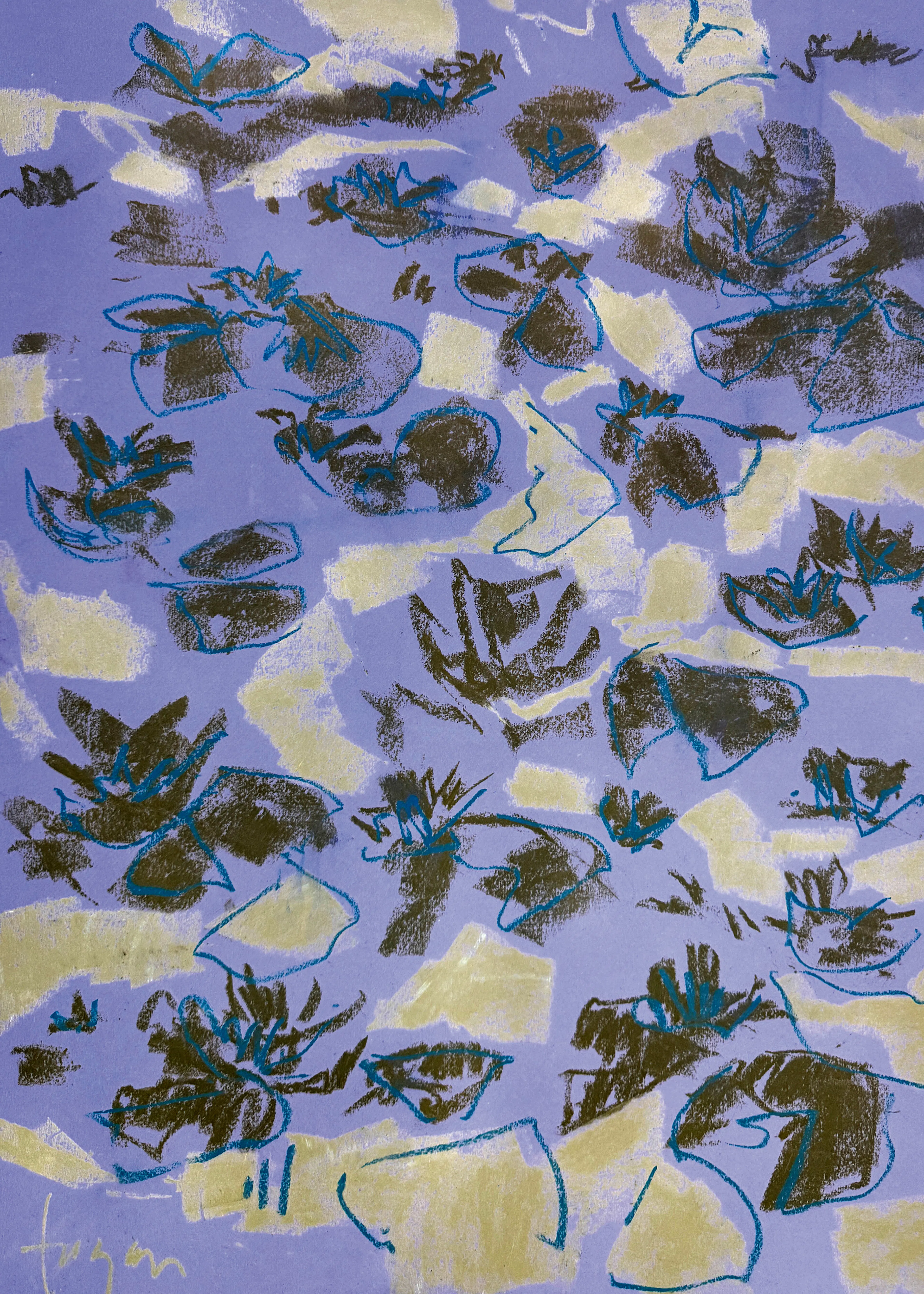 Dorothy Fagan - Lily Pond Blue Print 0