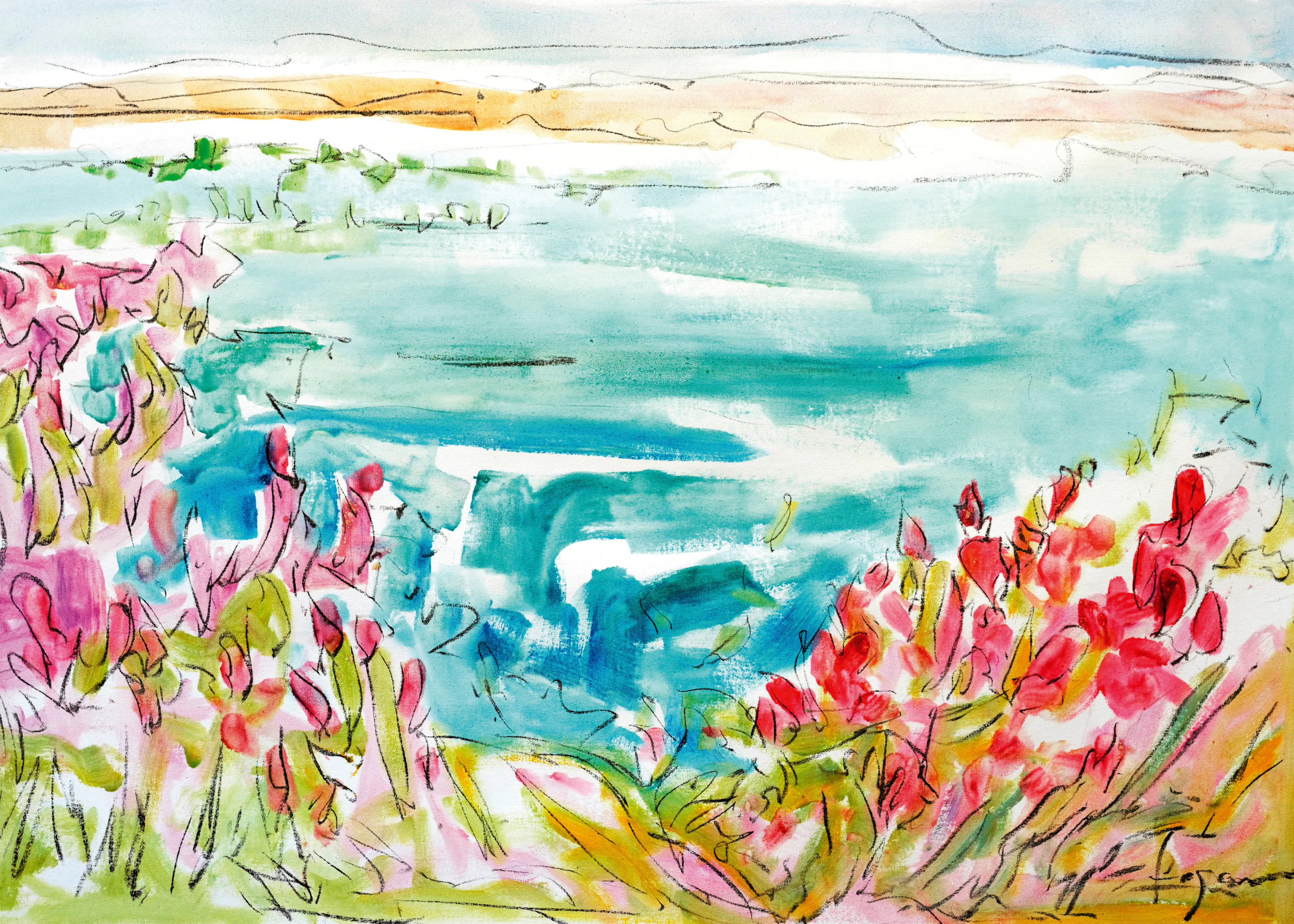 Dorothy Fagan - Vibrant Lakeside Poster 0