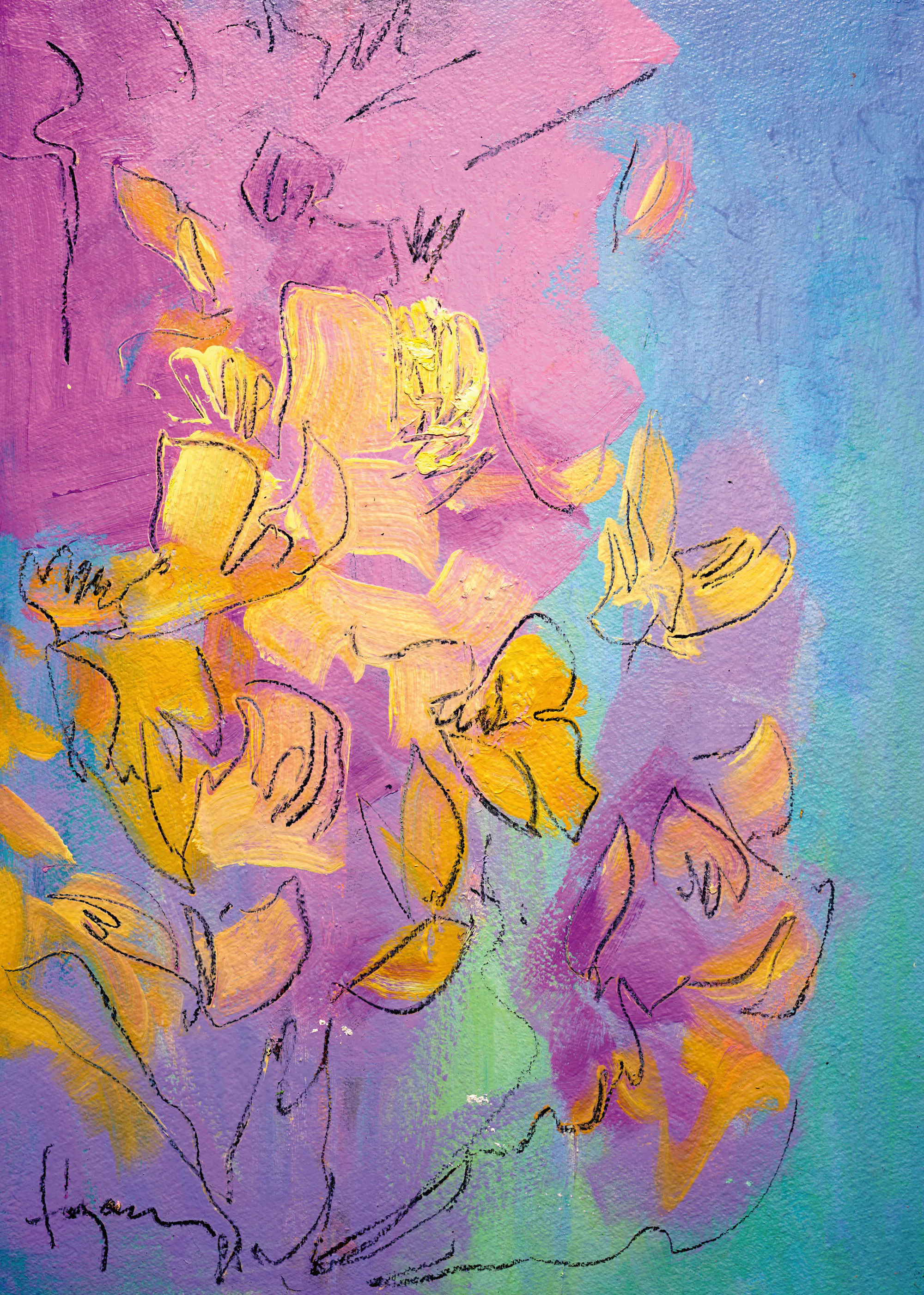 Dorothy Fagan - Vibrant Petals Dance Poster 0