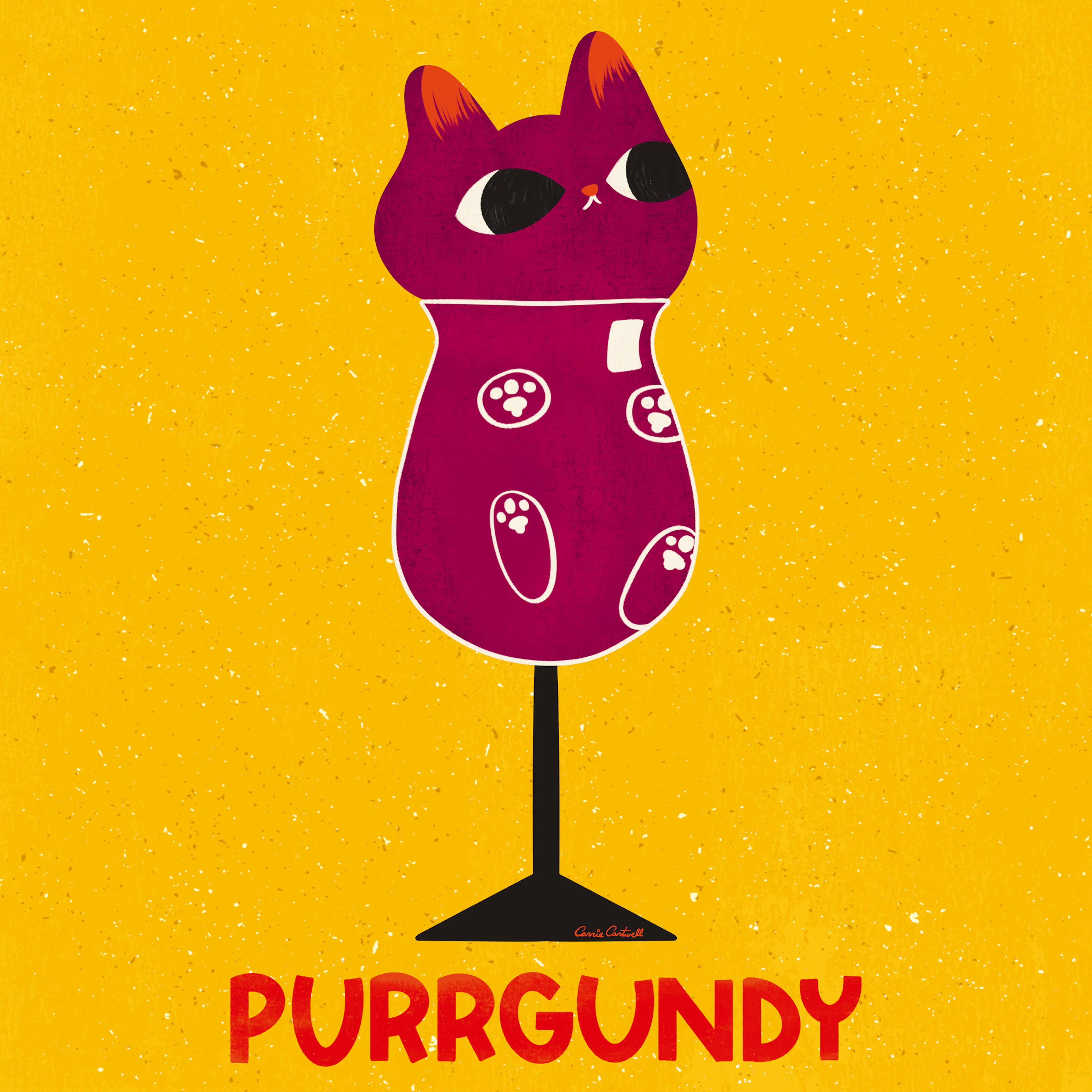 Carrie Cantwell - Purrgundy ポスター 0