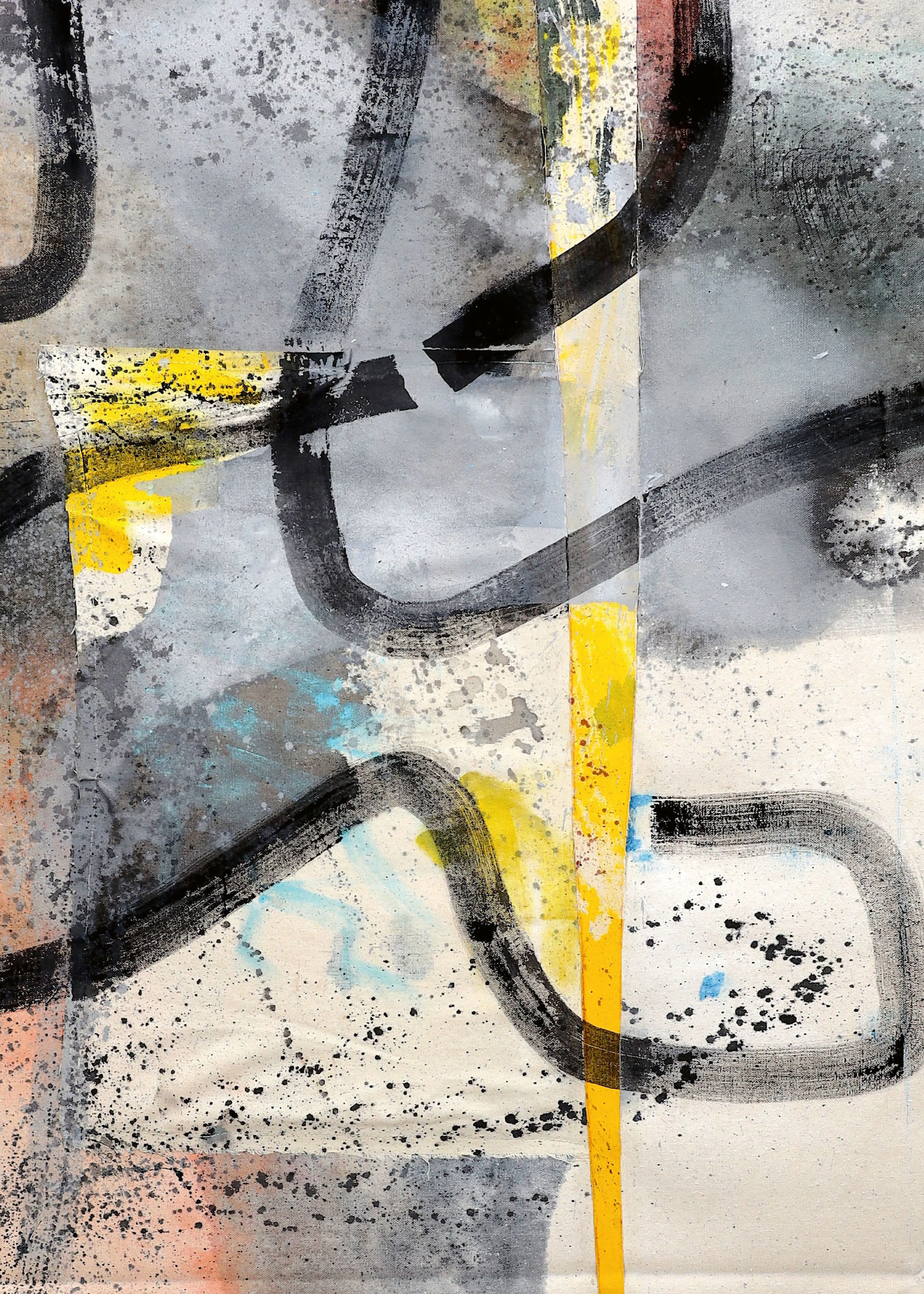 POOVI ART - Bold Yellow Strokes Poster 0