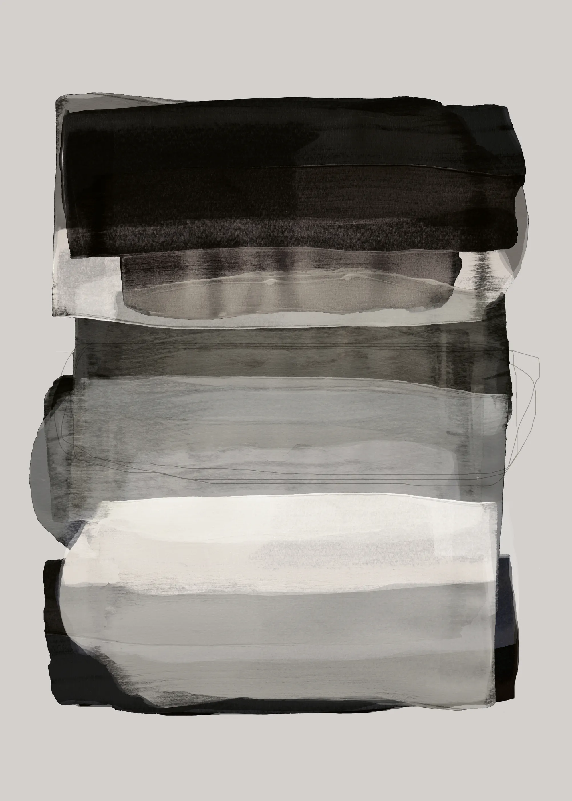 Mareike Böhmer - Abstrakta Penselstreck 79 Poster 0