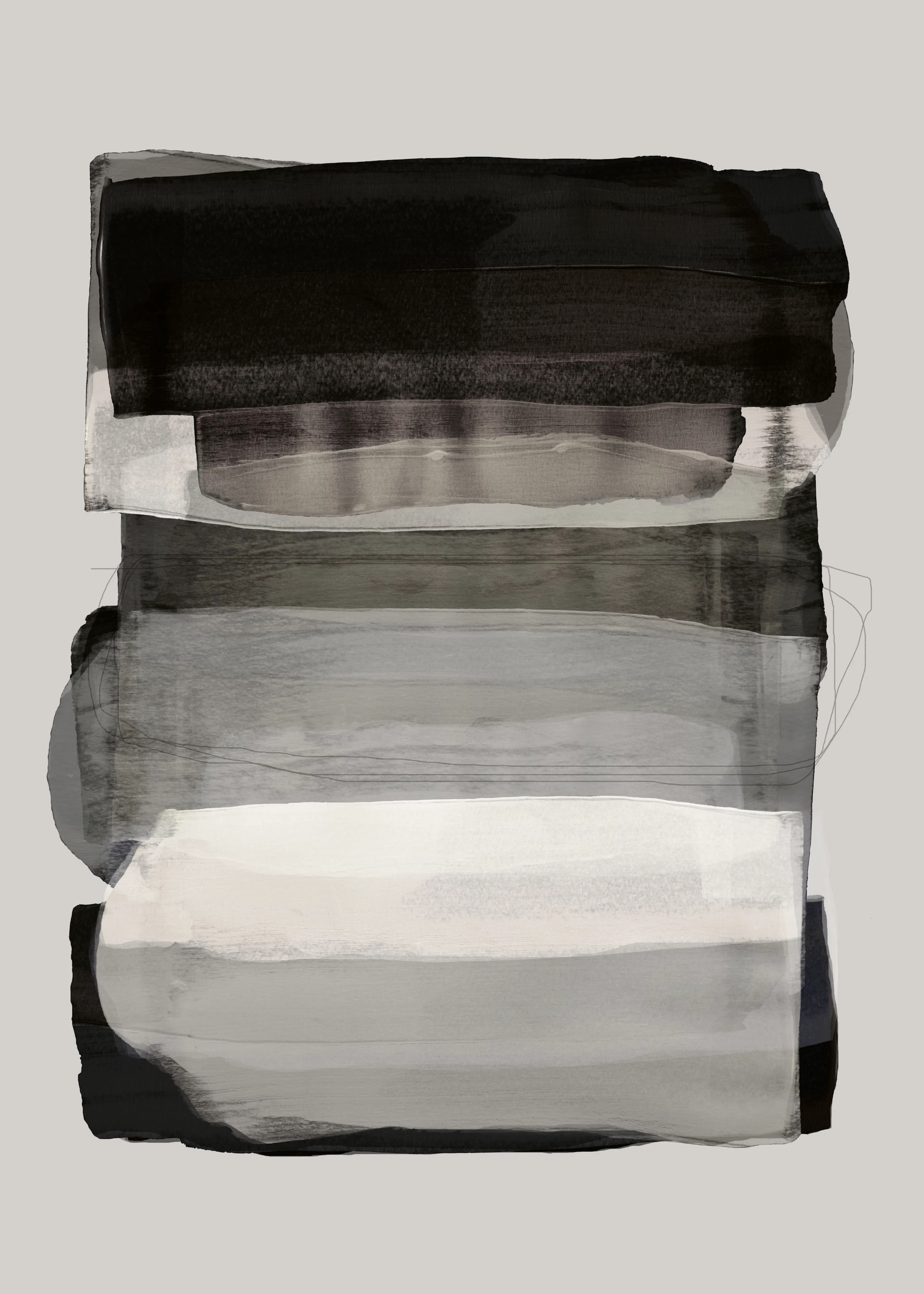Mareike Böhmer - Abstrakta Penselstreck 79 Poster 0