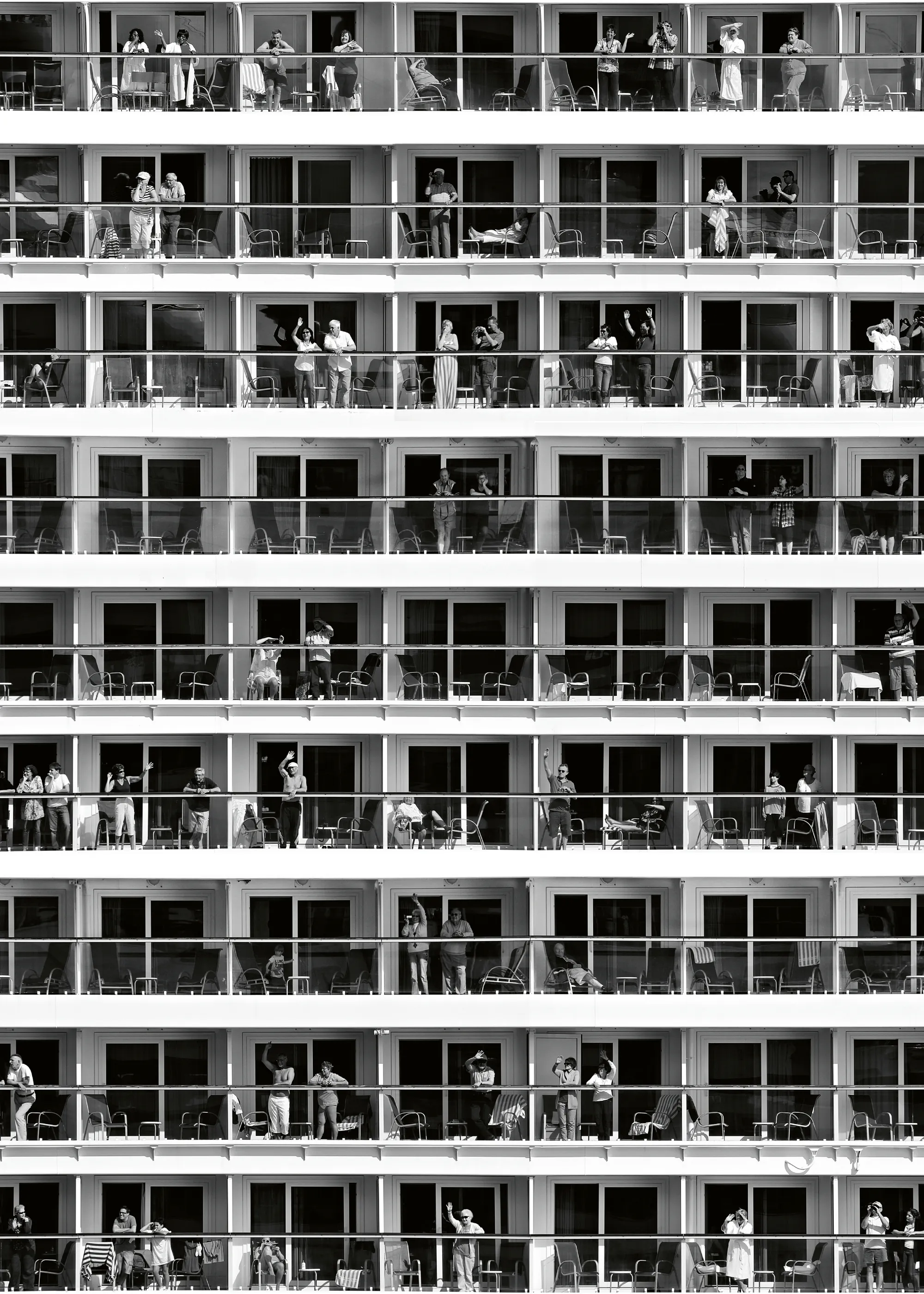 Franz Baumann - Ship Balconies Waving Crowd Poster 0