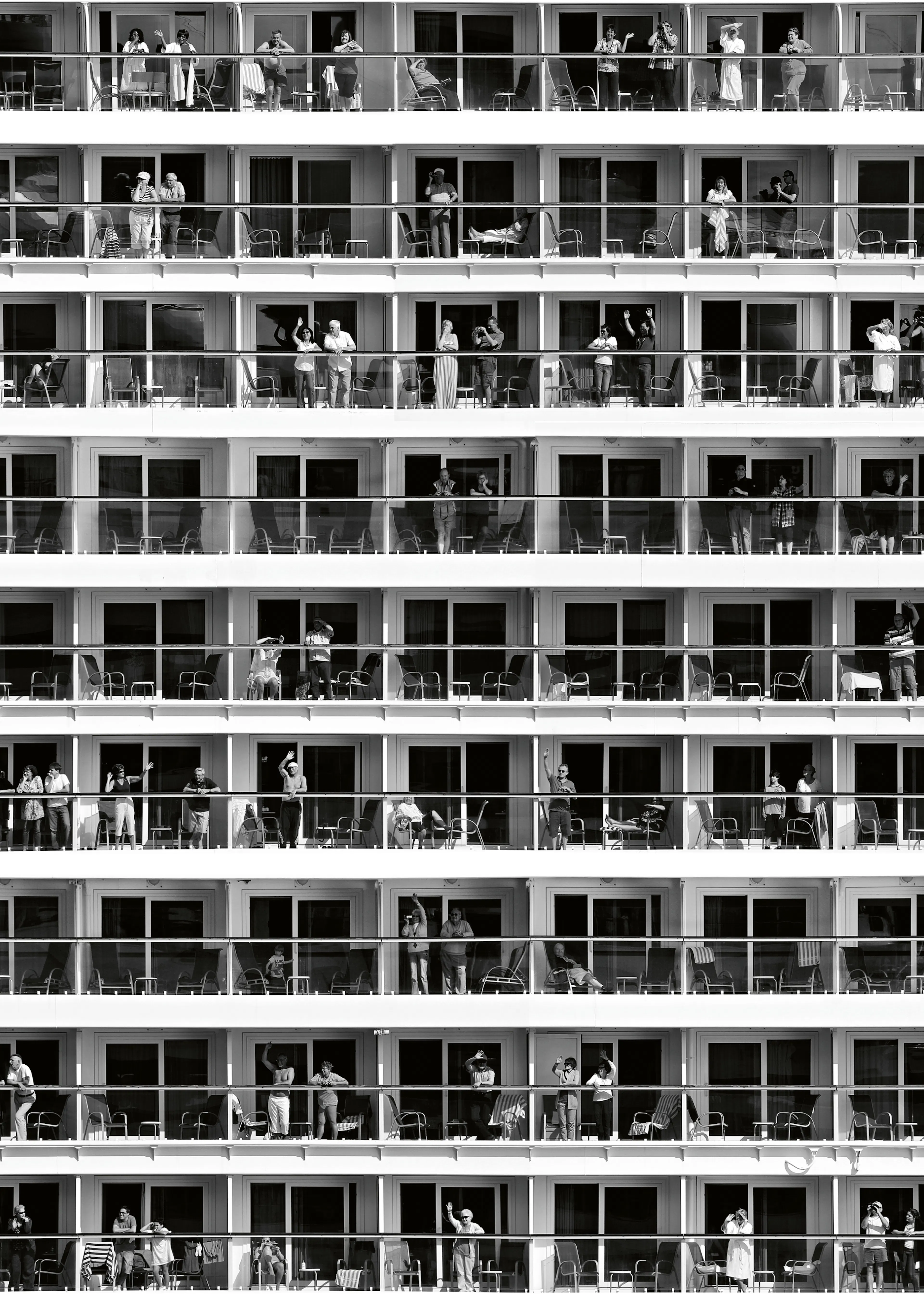 Franz Baumann - Ship Balconies Waving Crowd Poster 0