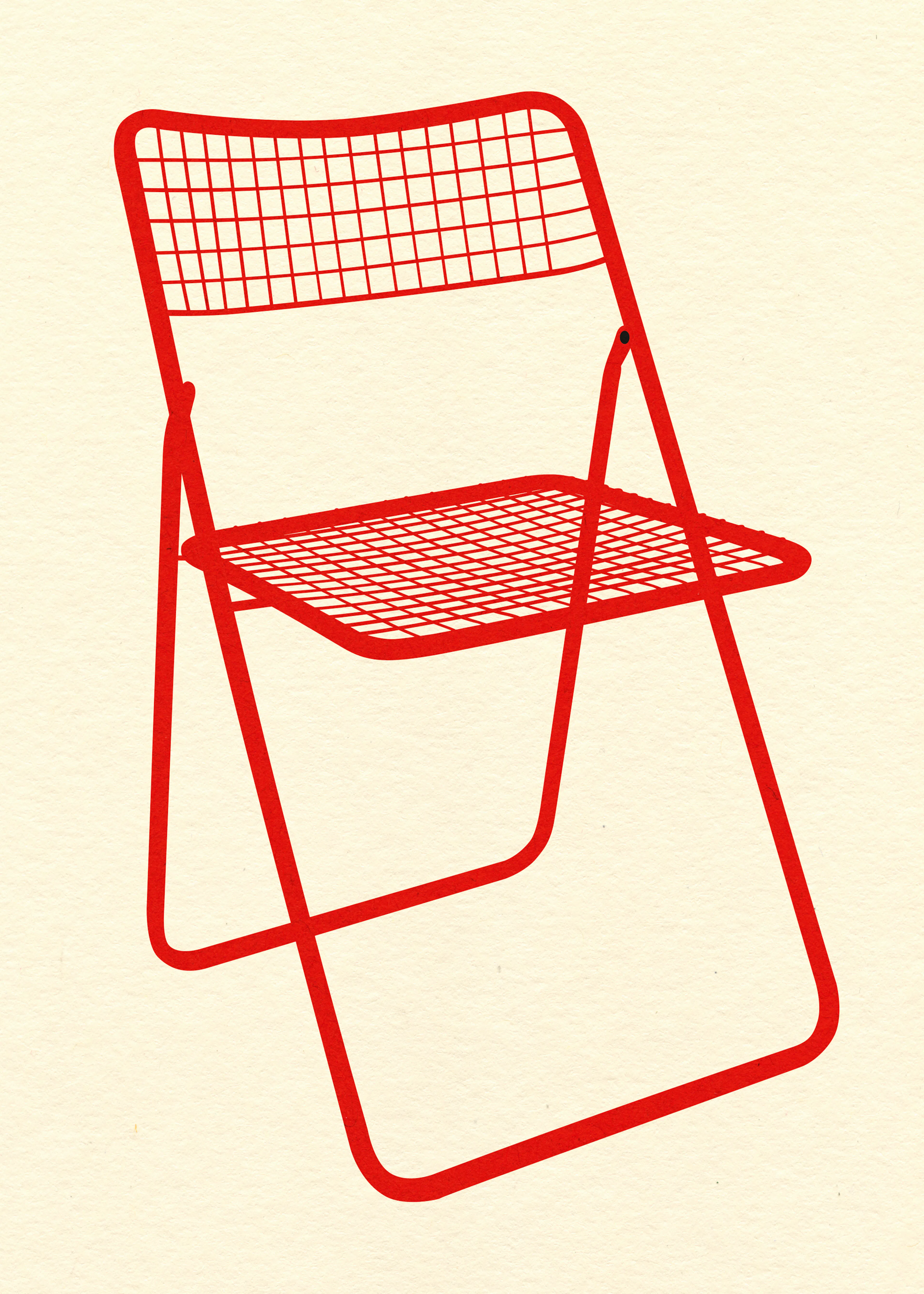 Rosi Feist - Ted Net Chair Red Poster 0