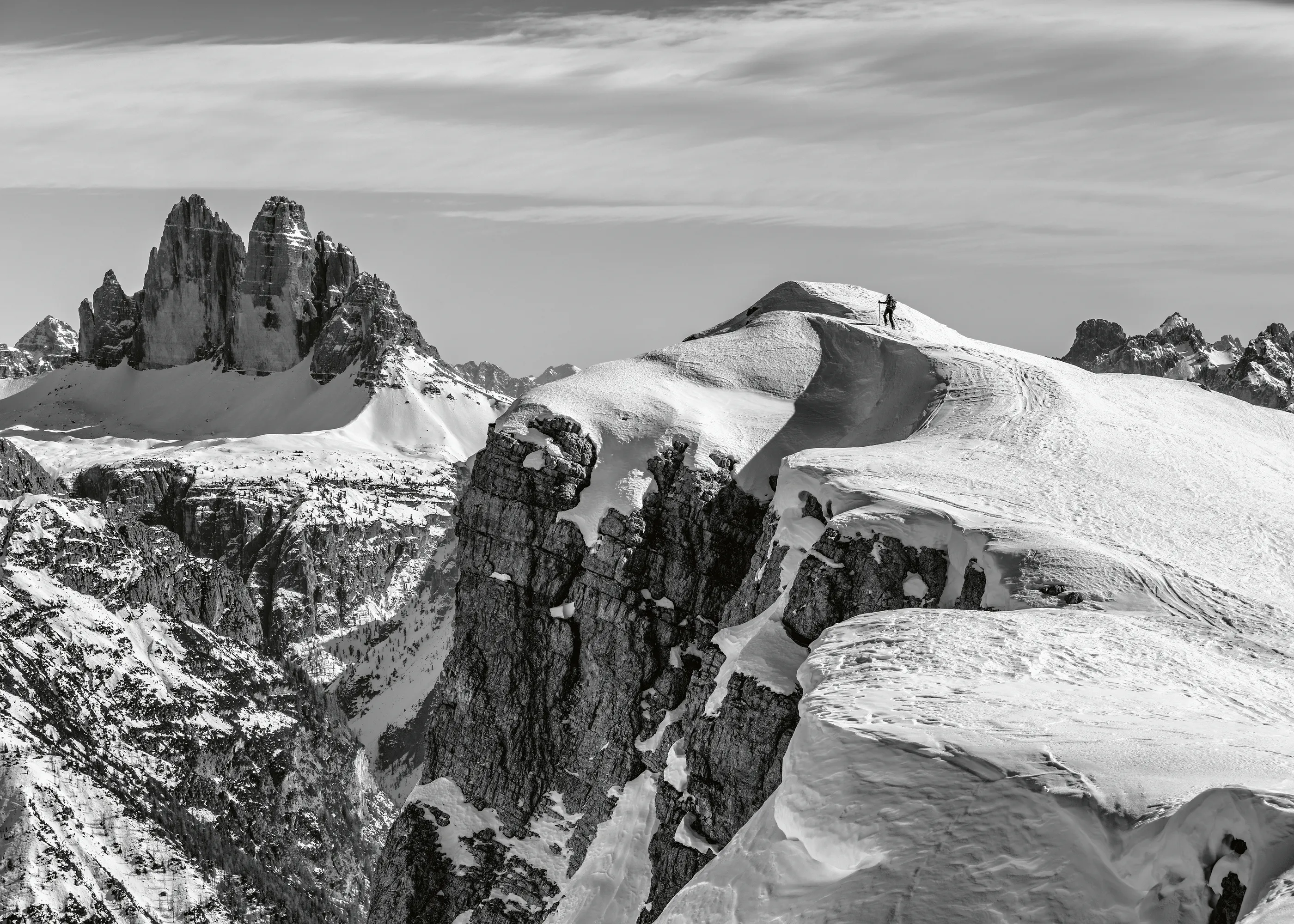 Aleš Klabus - Lone Hiker Snowy Ridge Poster 0