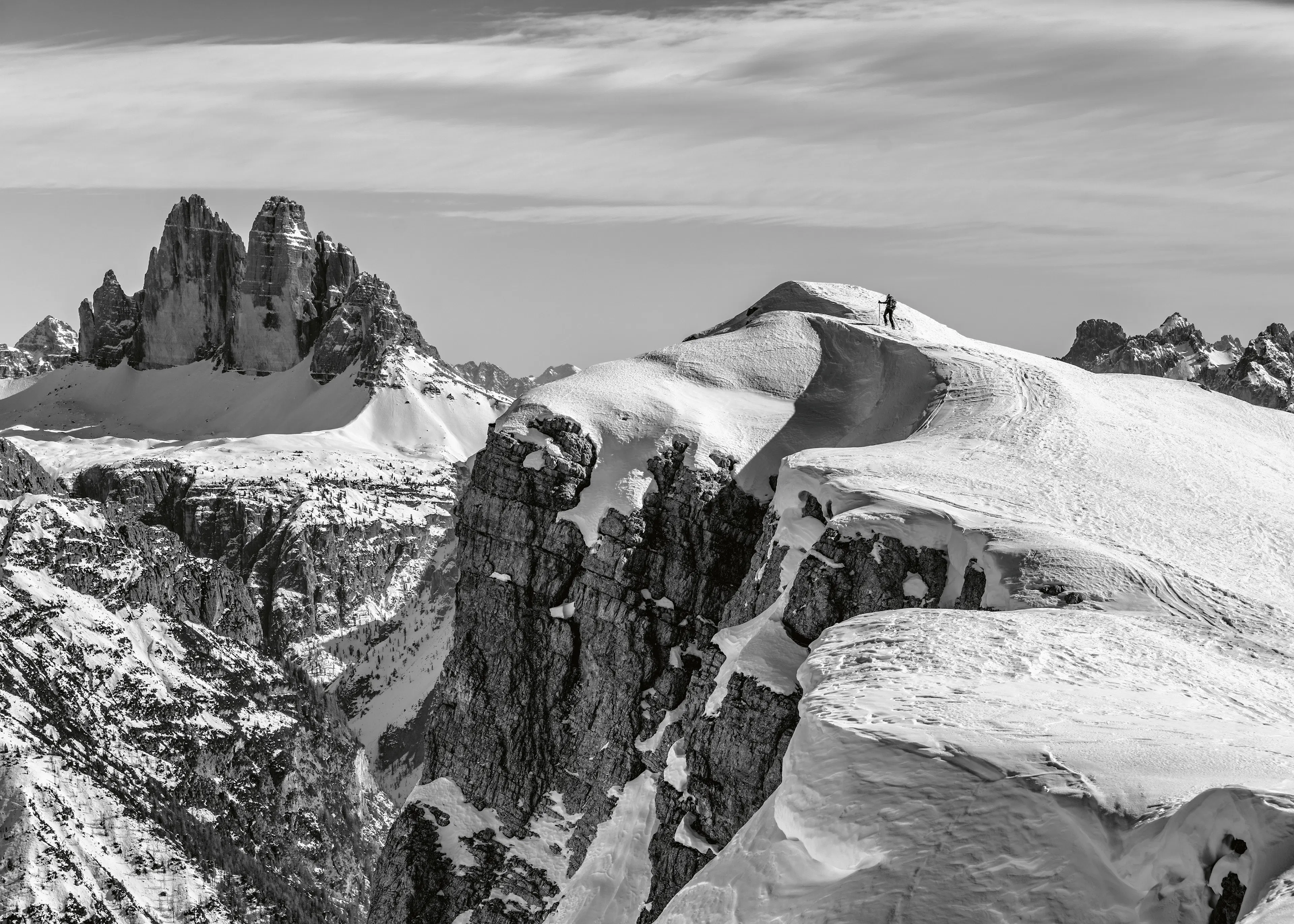 Aleš Klabus - Lone Hiker Snowy Ridge Poster 0
