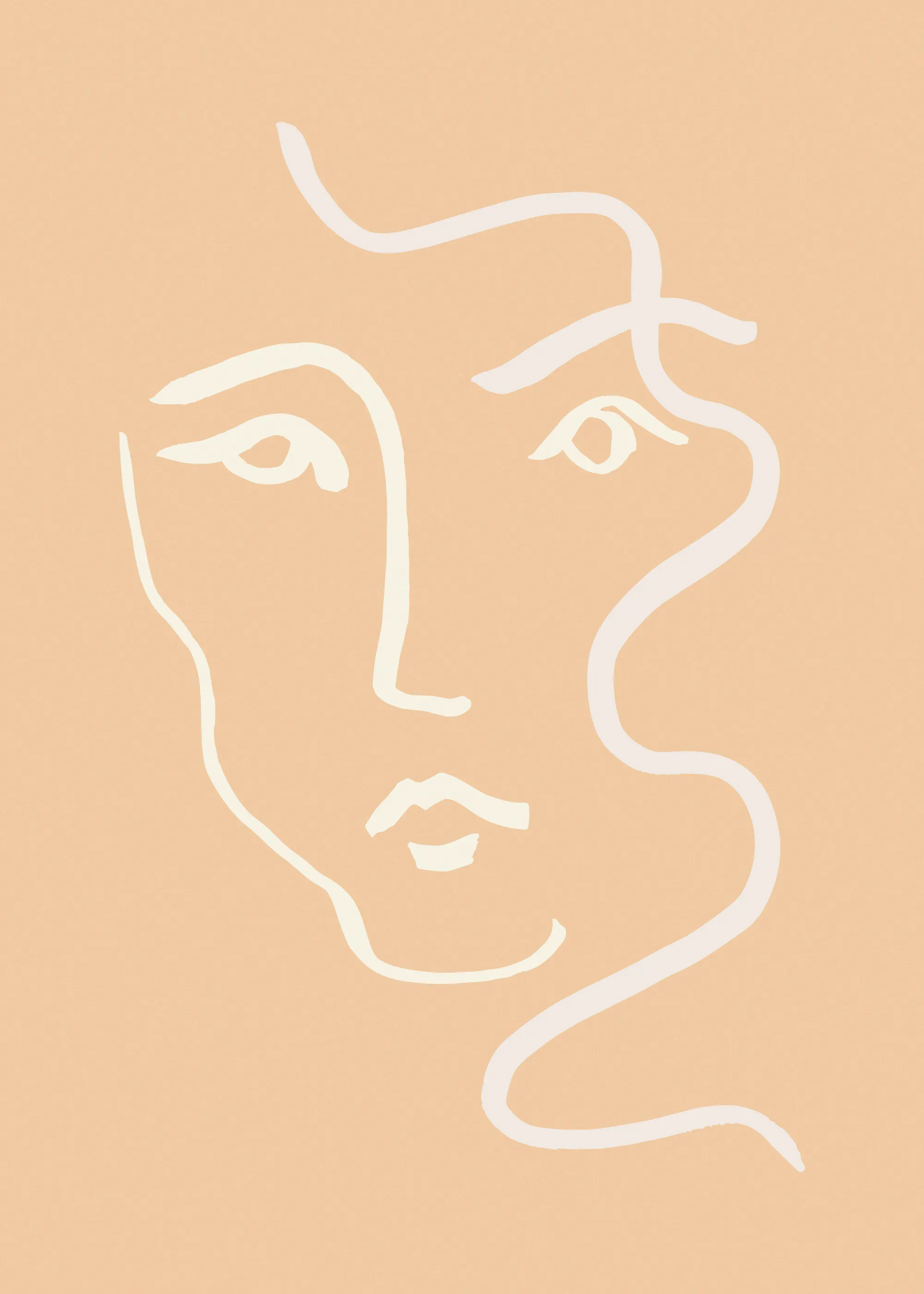 Pictufy Studio - Serene Abstract Face Poster 0