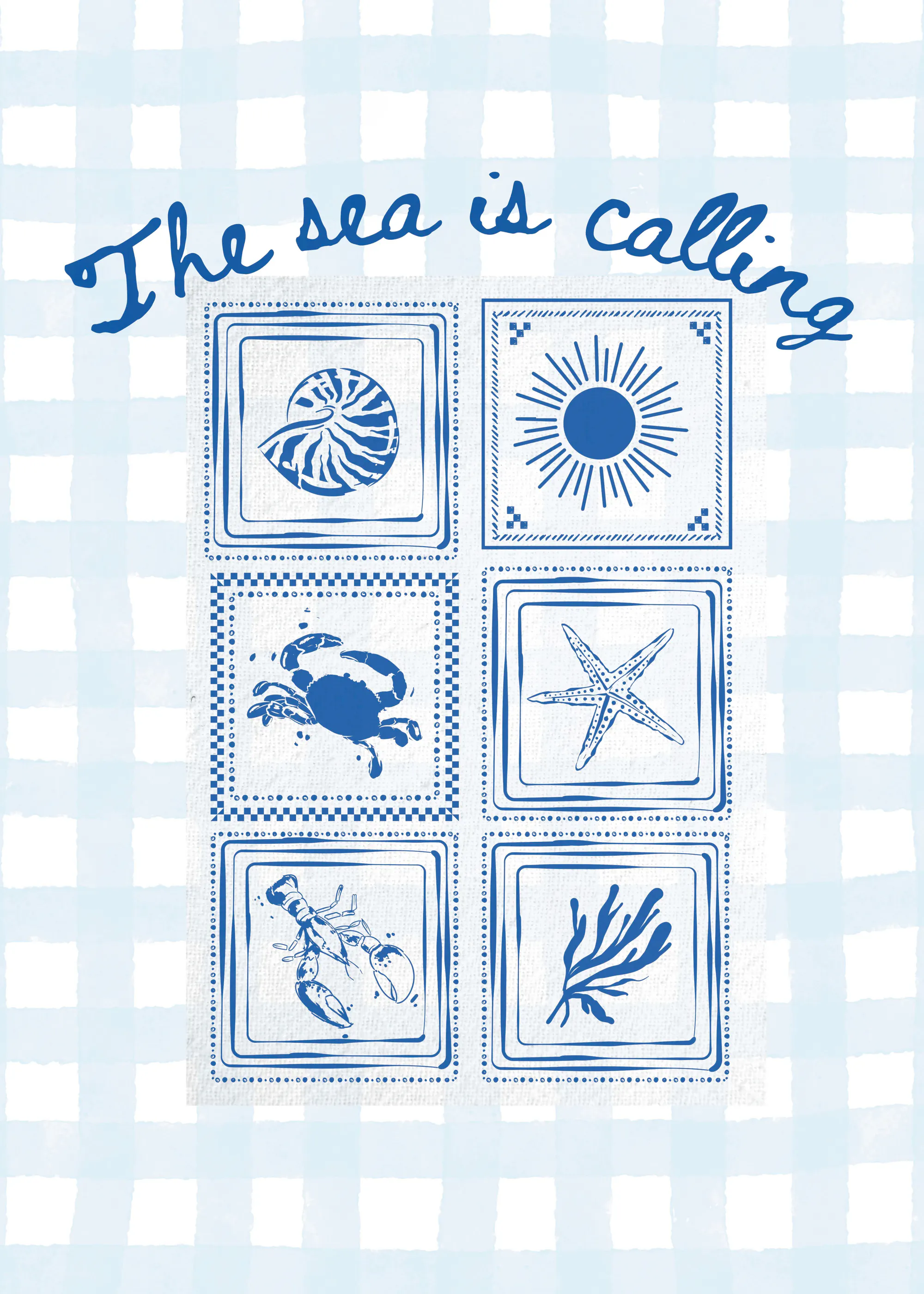Jolly and Dash - Coastal Sea Life Tiles Poster 0