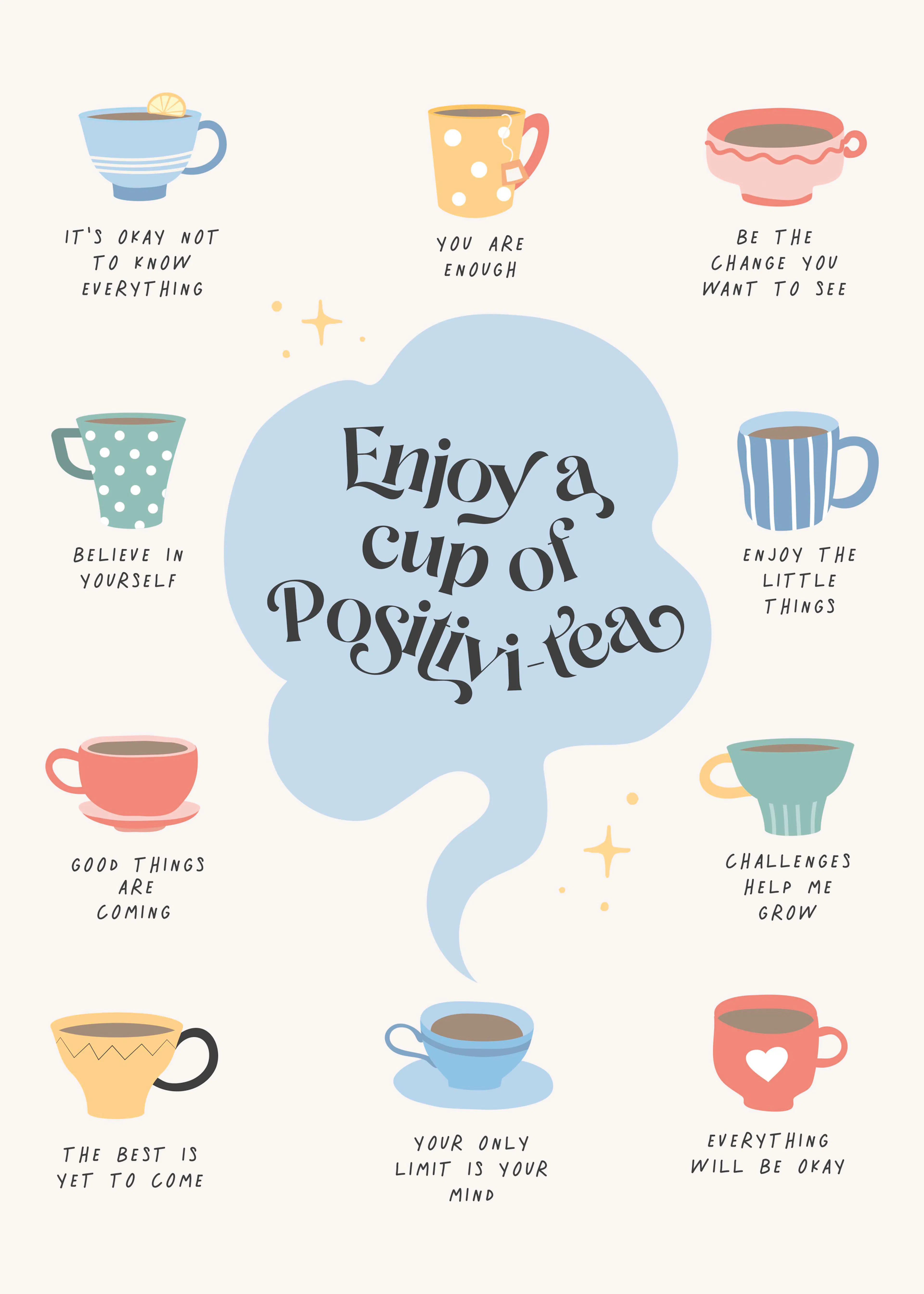 KsanaKalpa - Positivi-Tea Cups Poster 0