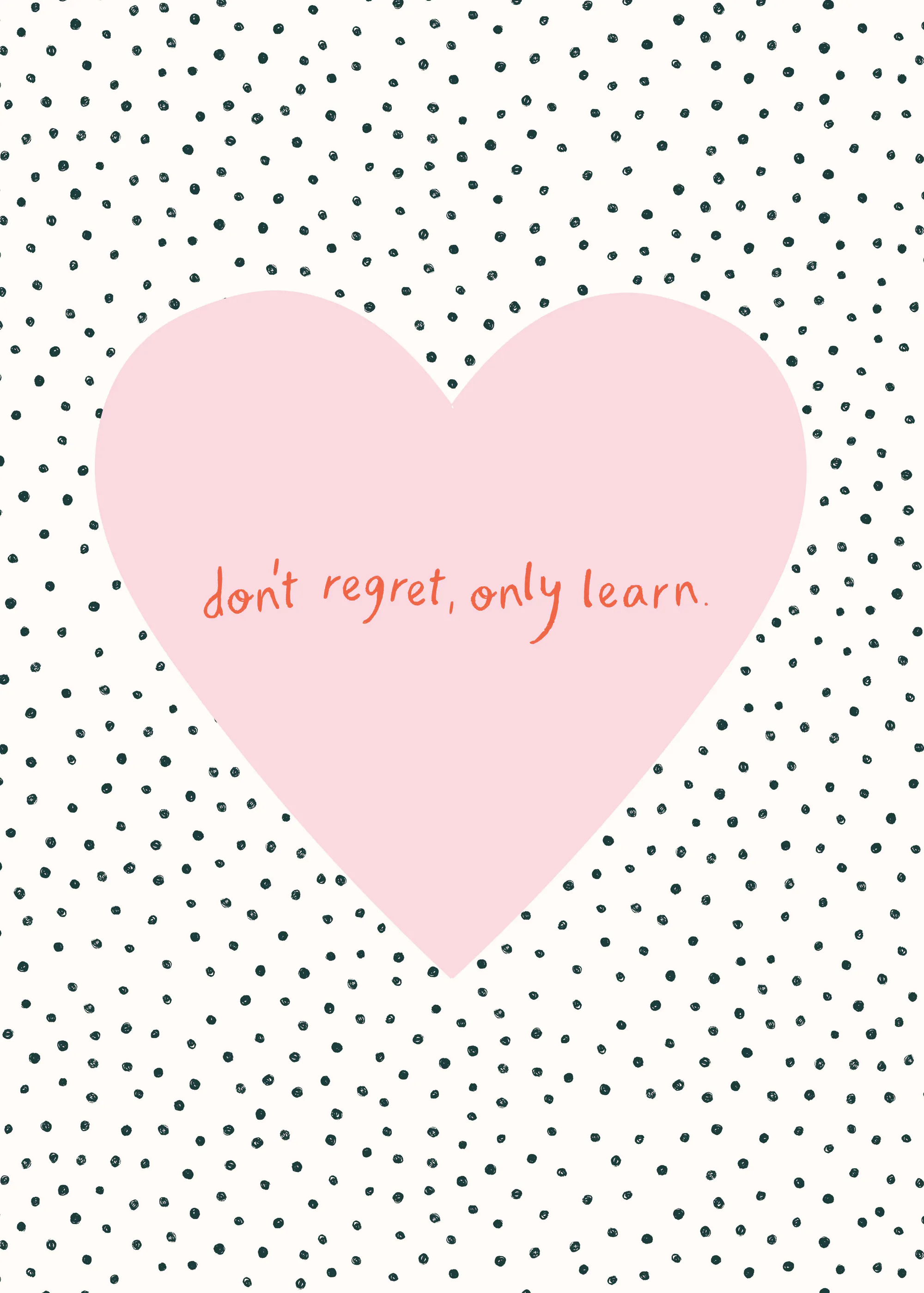 Aislinn Simmonds - Pink Heart Learn Quote Plakat 0