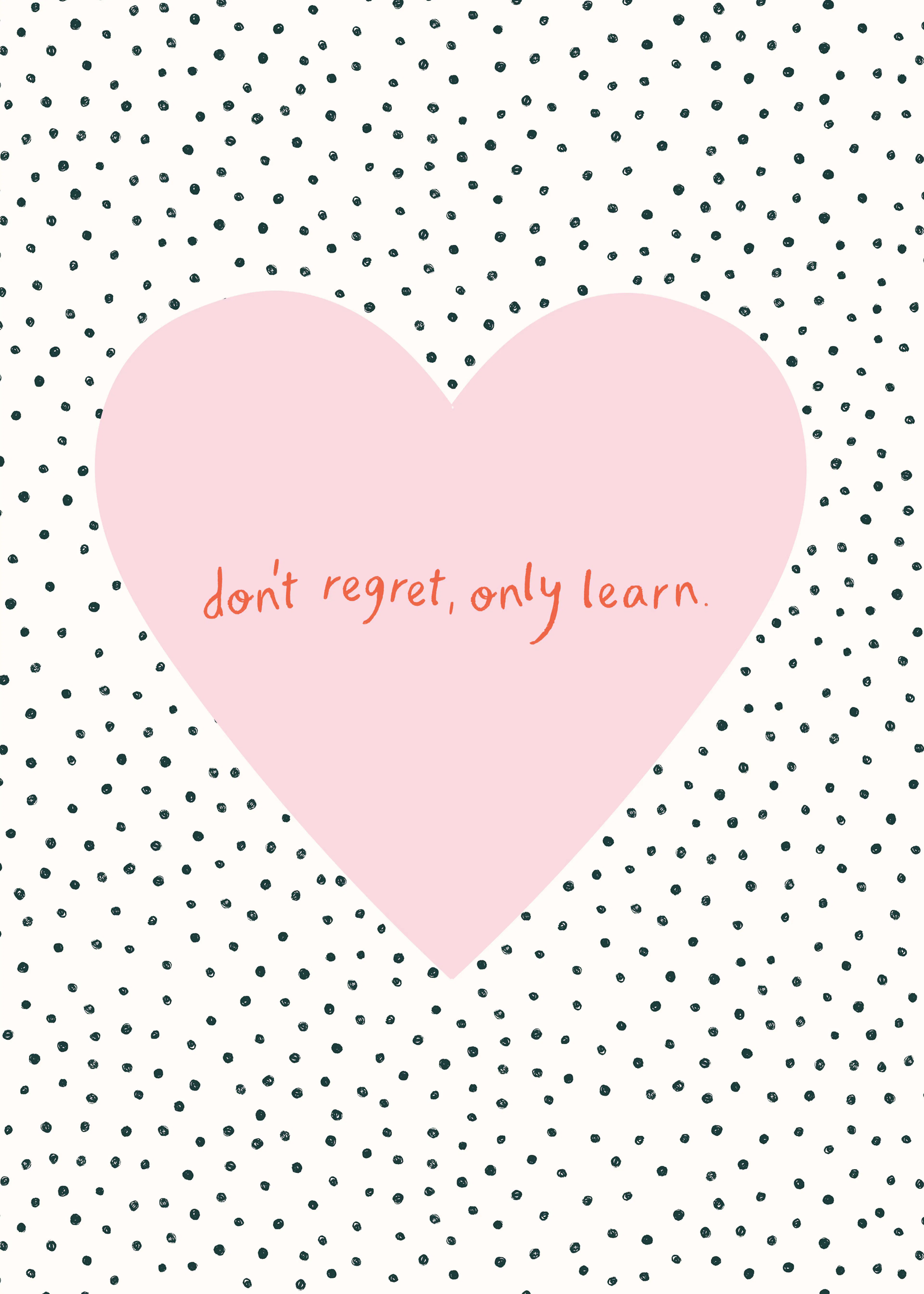 Aislinn Simmonds - Pink Heart Learn Quote Plakat 0