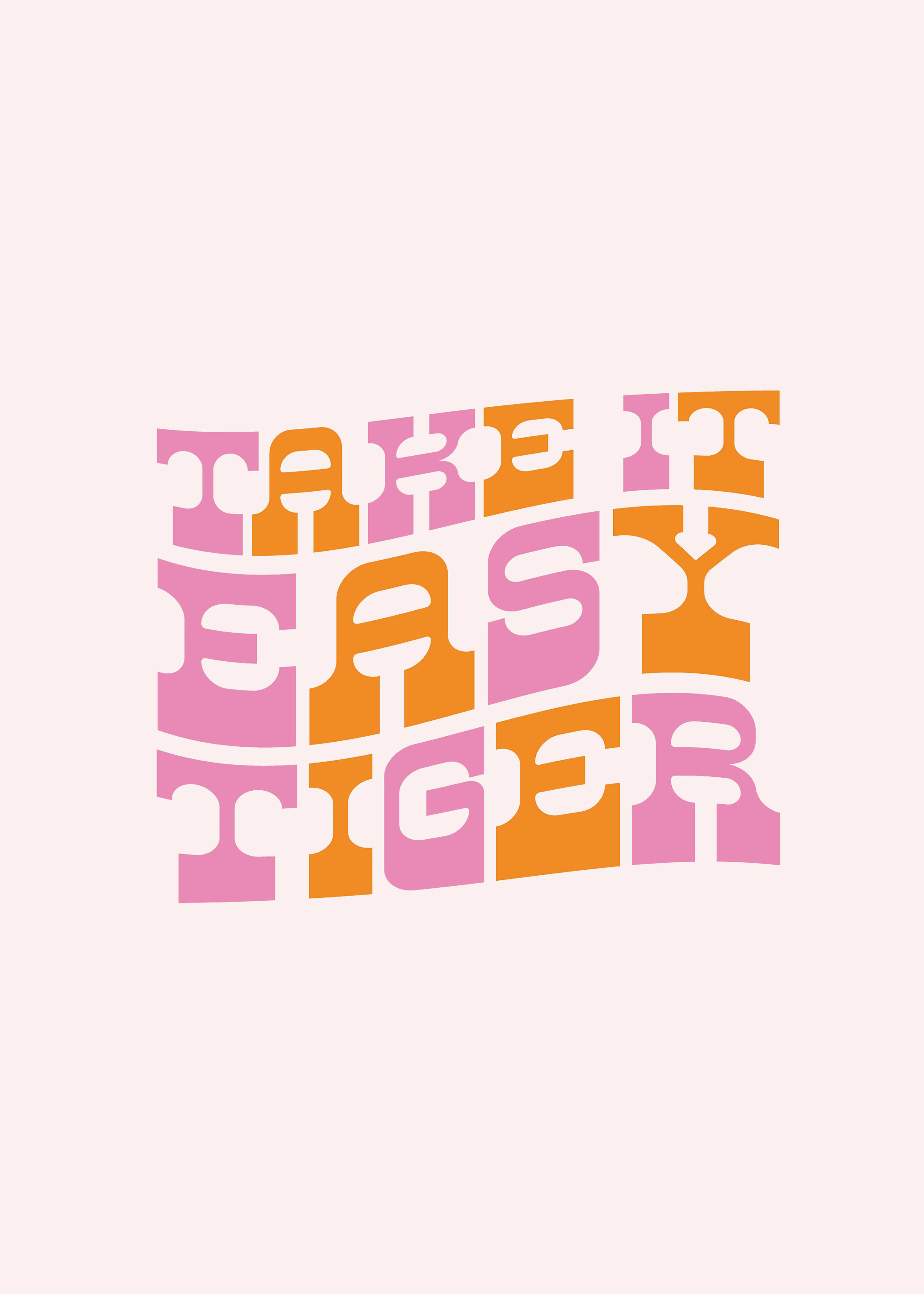 Oju Design - Take It Easy Tiger ポスター 0