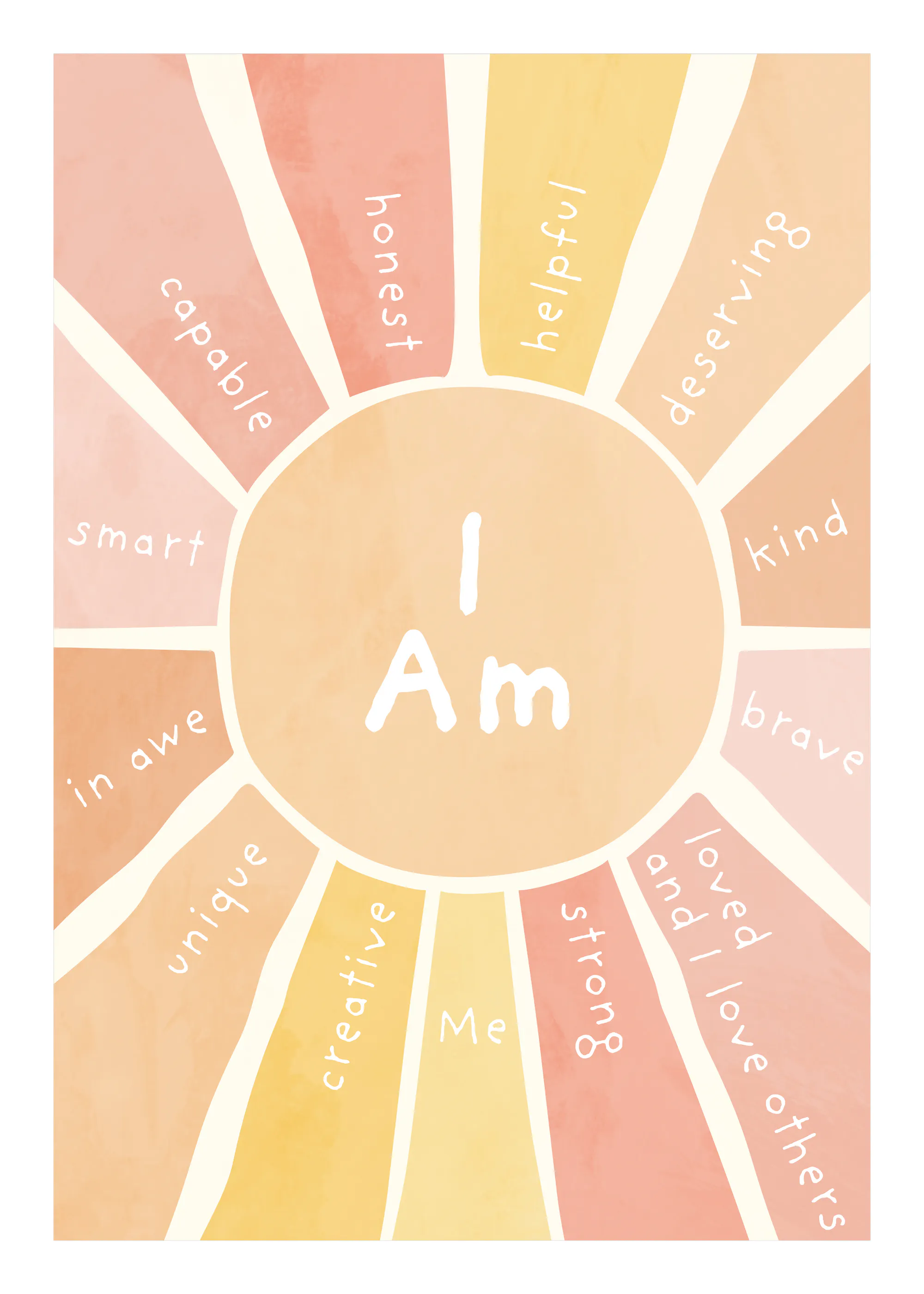Sarah Manovski - Positive Affirmations Sunburst Poster 0