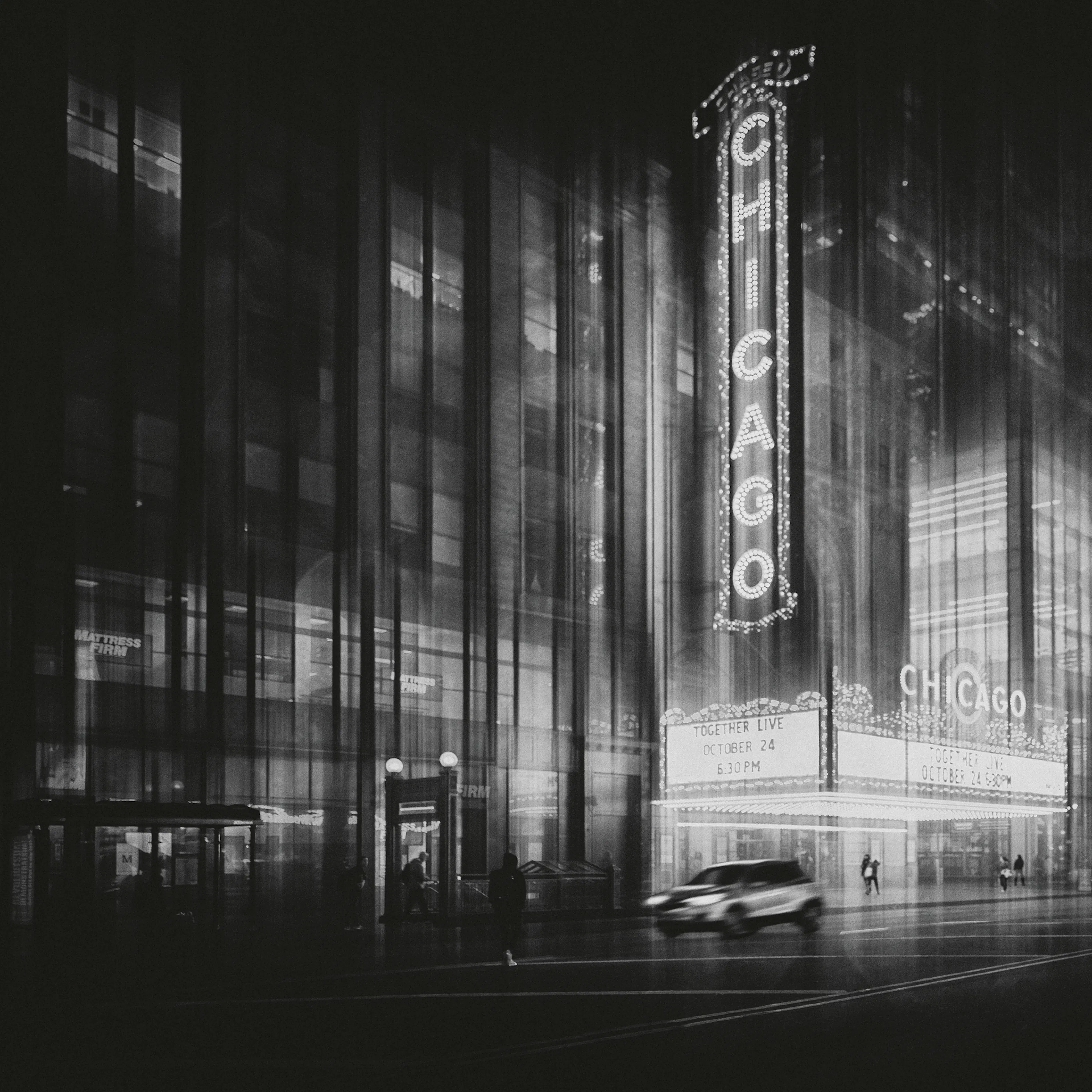 Roswitha Schleicher-Schwarz - Chicago Theatre Nocne miasto Plakat 0