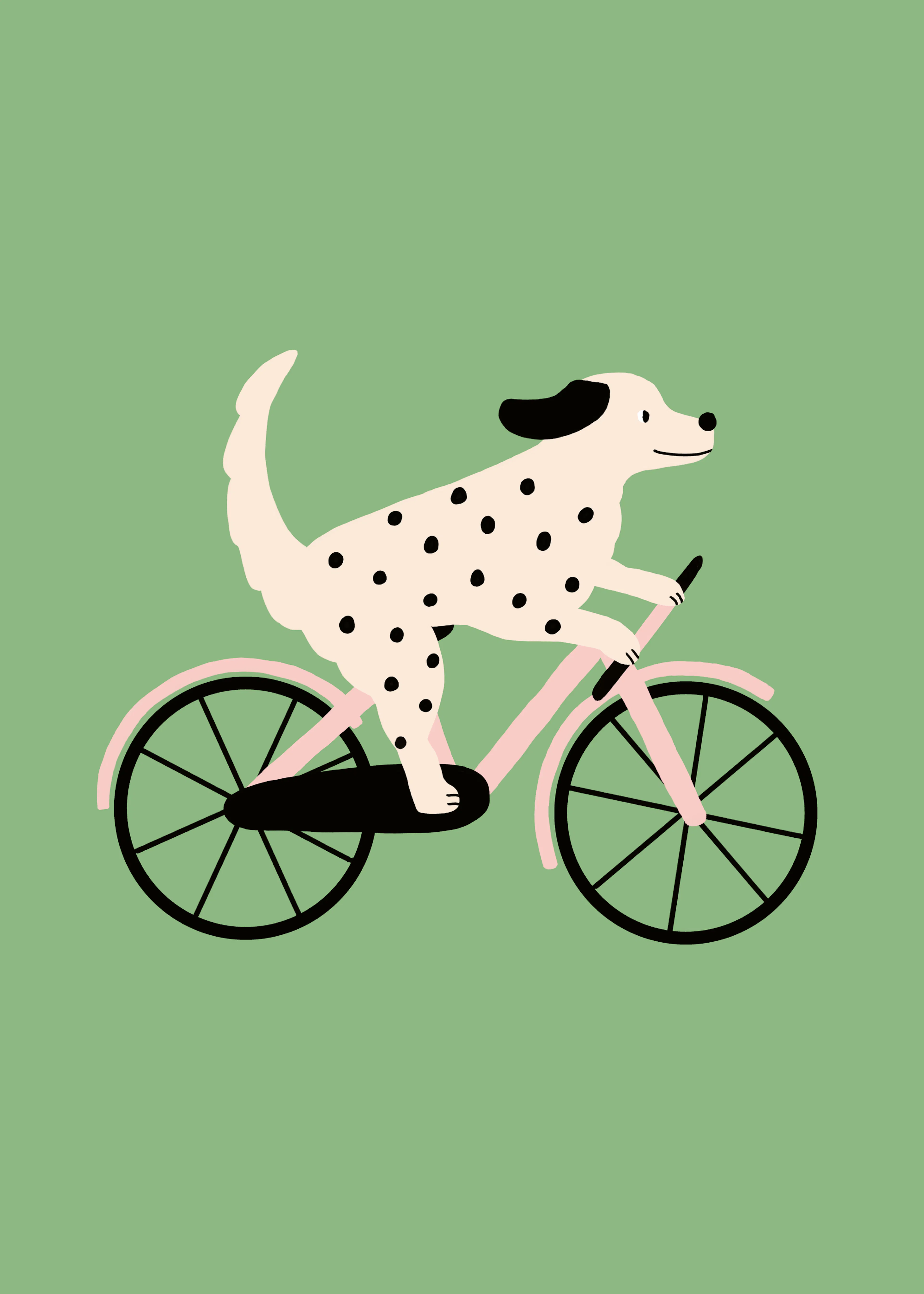 Maren Gross - Dalmatiner På En Cykel Poster 0