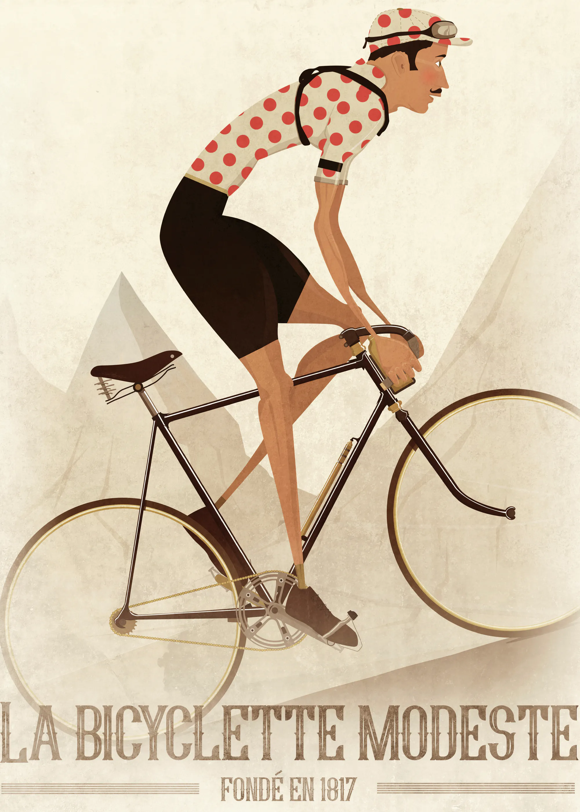 Wyatt 9 - Vintage French Cyclist Poster 0