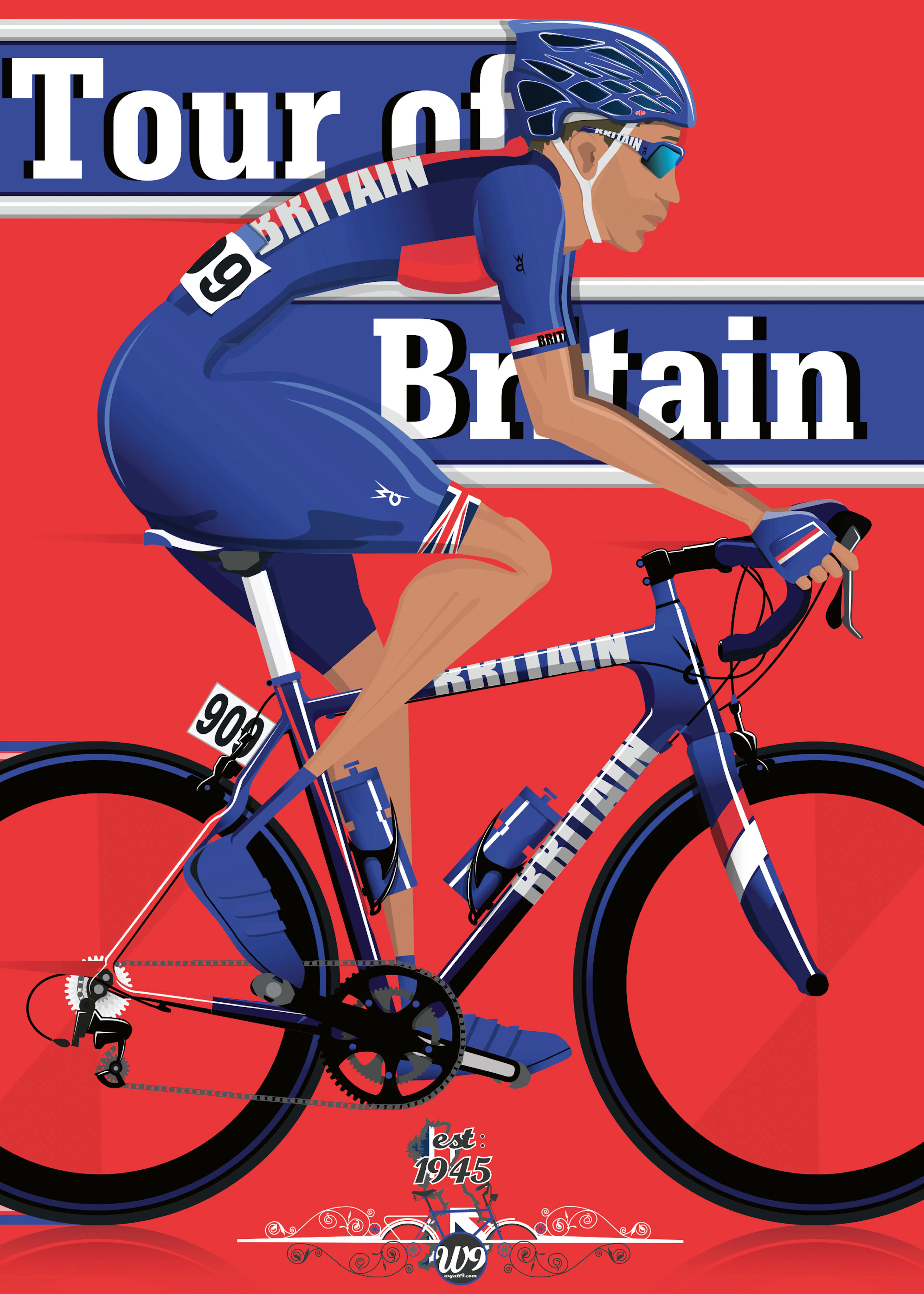 Wyatt 9 - Tour of Britain Cyclist Poster 0