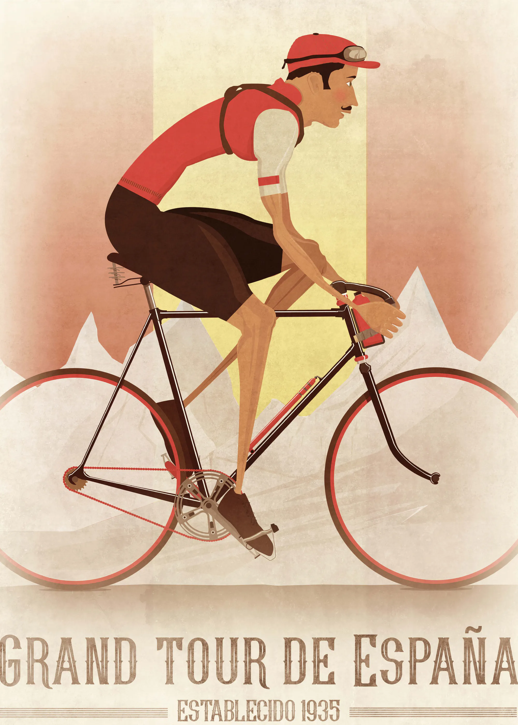 Wyatt 9 - Vintage Spanish Cycling Race Poster 0
