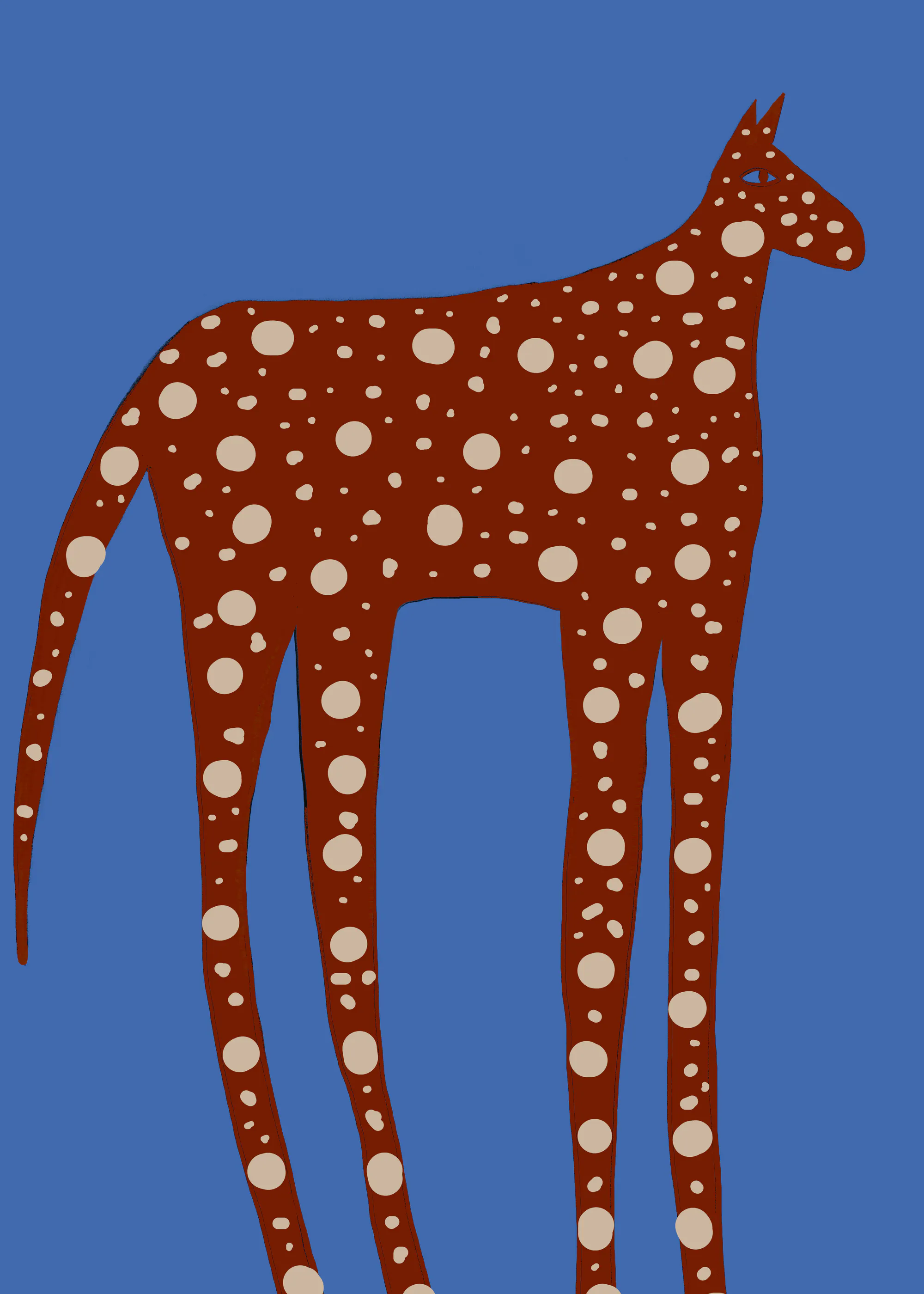 The Art Concept - Geflecktes Langbeiniges Pferd Poster 0