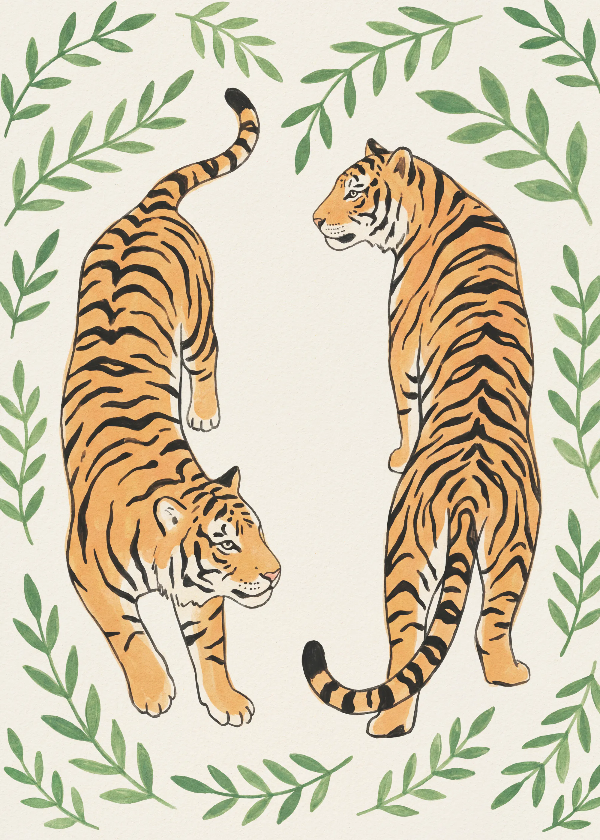 Andreas Magnusson - Elegant Dschungel Tiger Poster 0