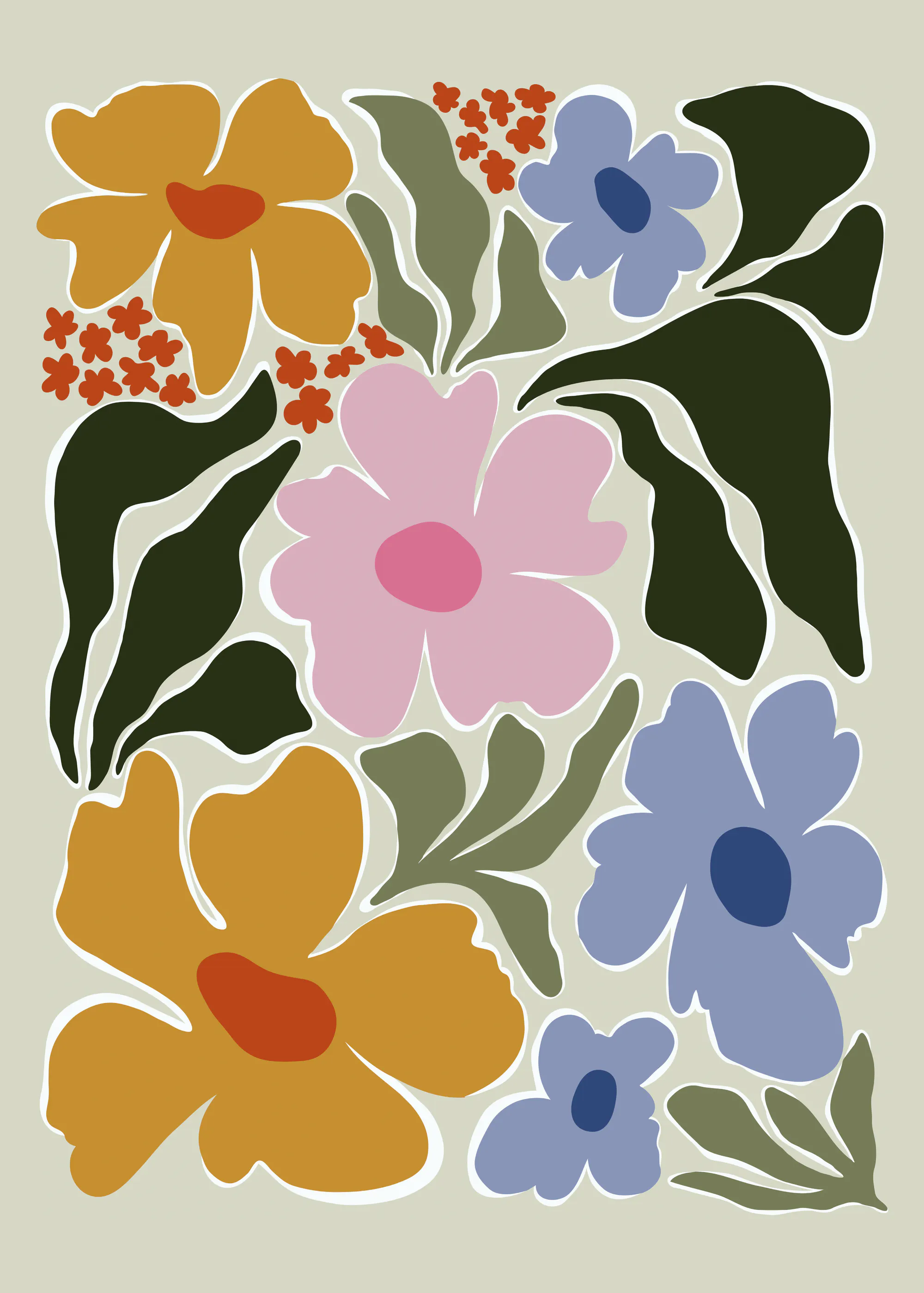 Miho Art Studio - Organische Blumenformen Poster 0