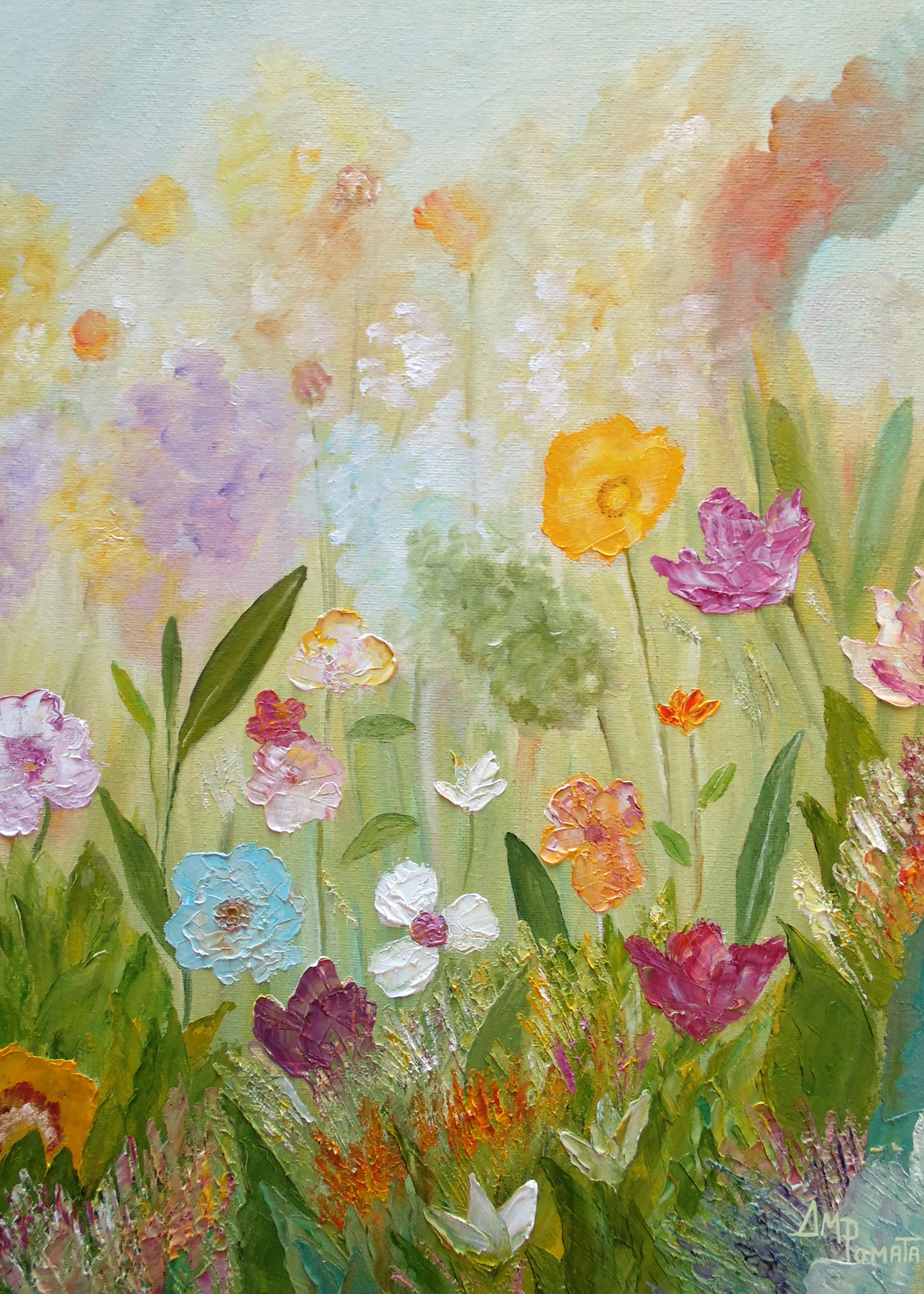 Angeles M. Pomata - Colourful Wildflower Meadow Poster 0