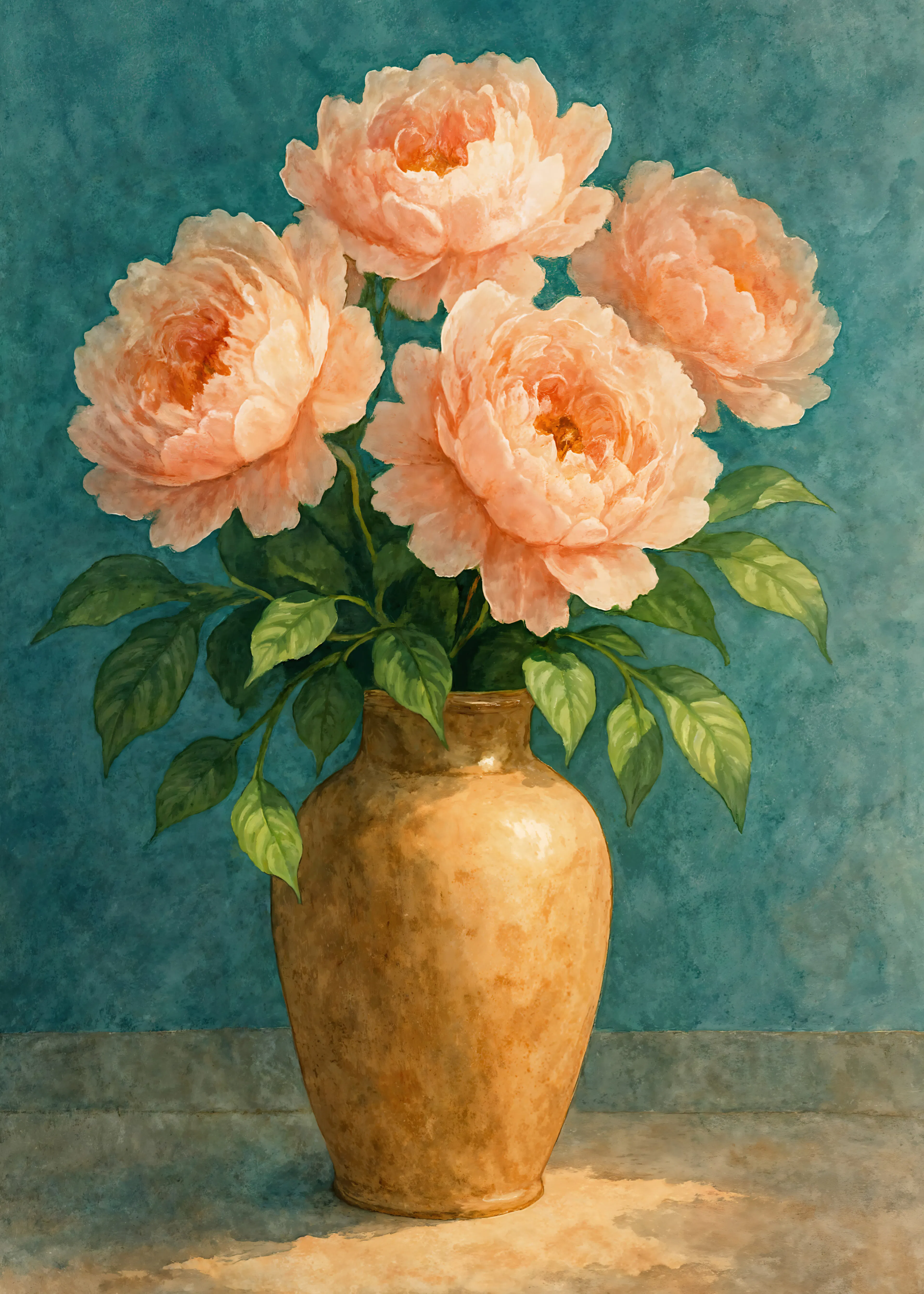 Natalie Bruns - Elegant Peony Bouquet Poster 0