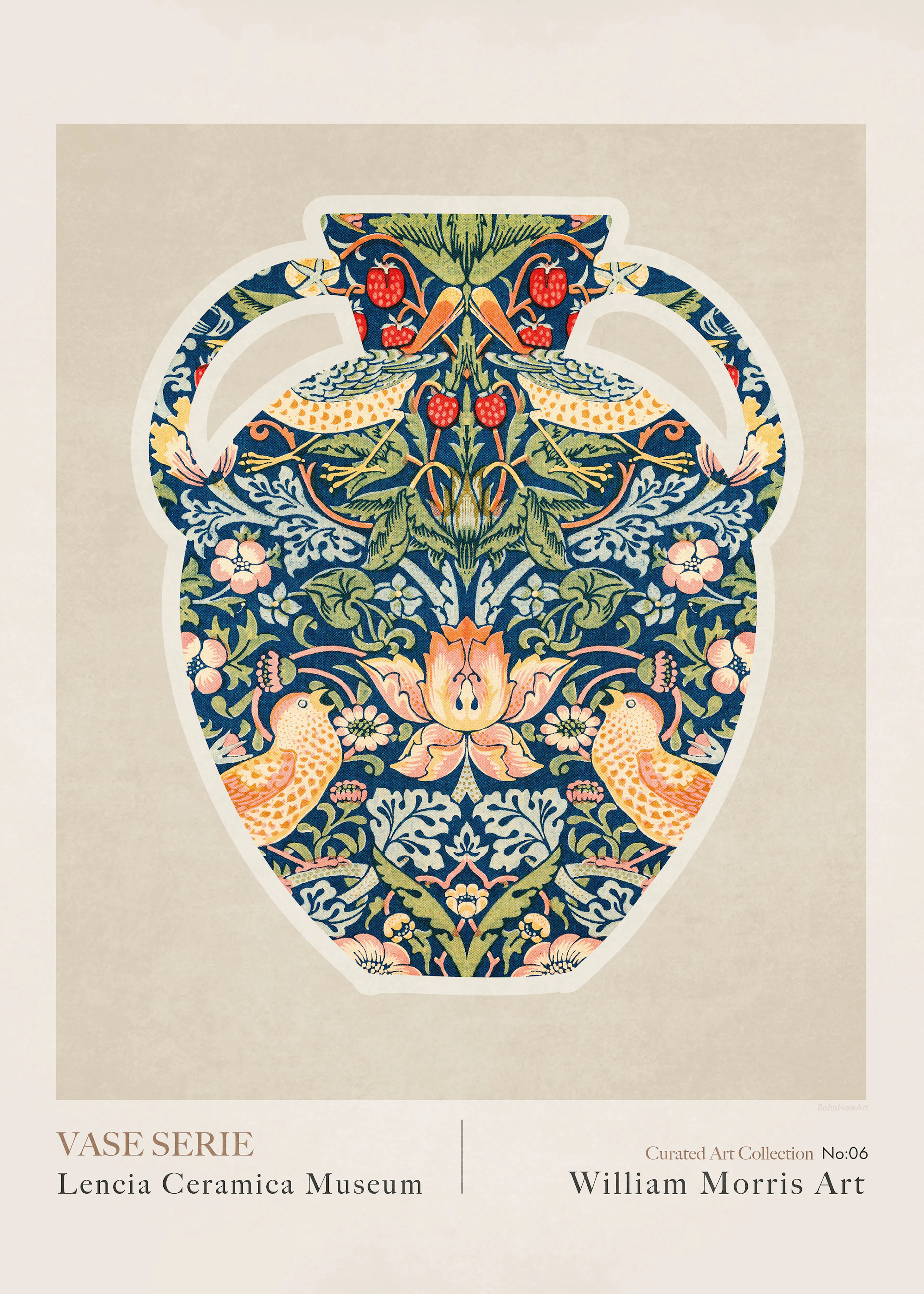 Emel Tunaboylu - Floral Bird Vase Poster 0