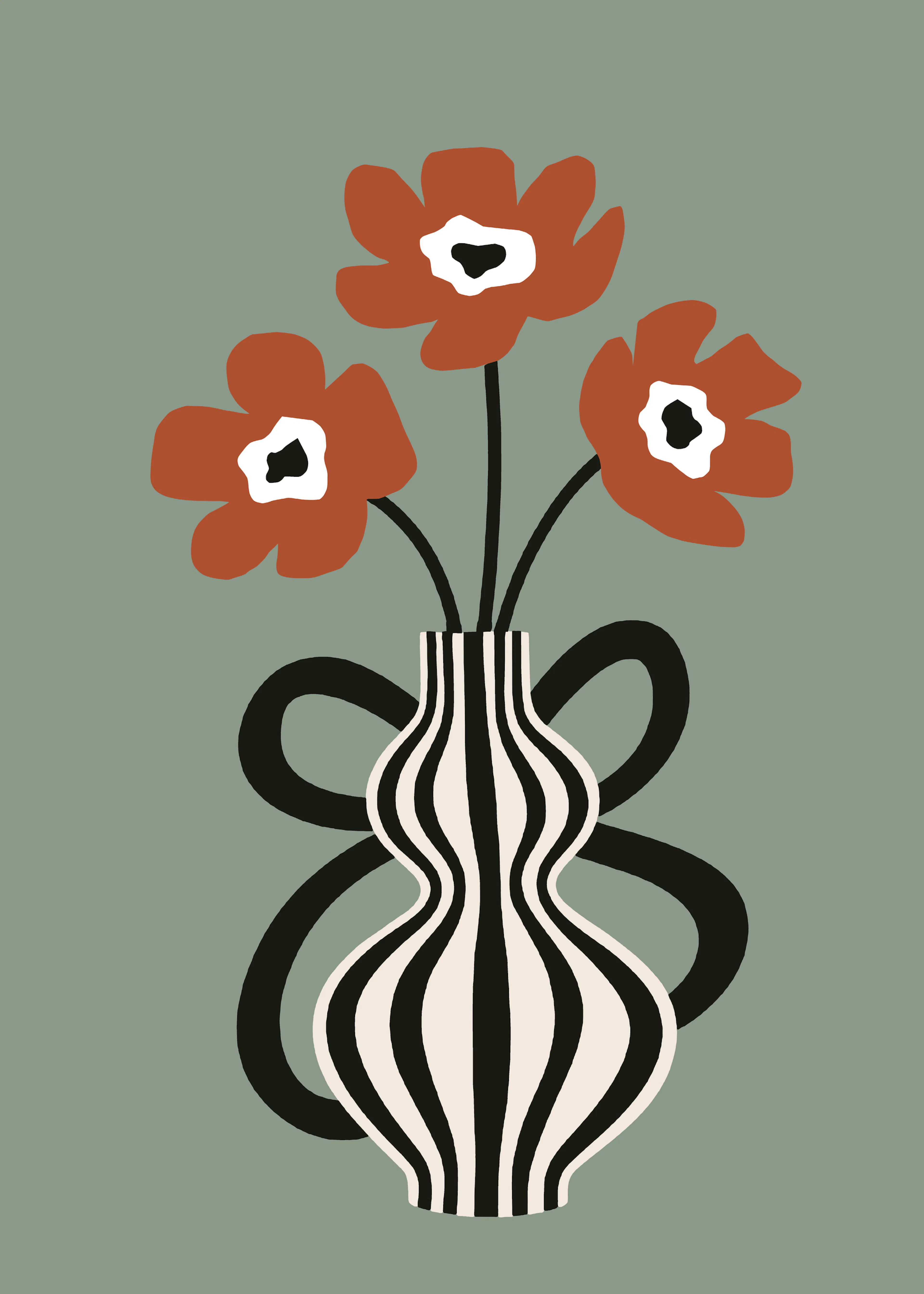 cartissi - Abstrakte Mohnvase Poster 0