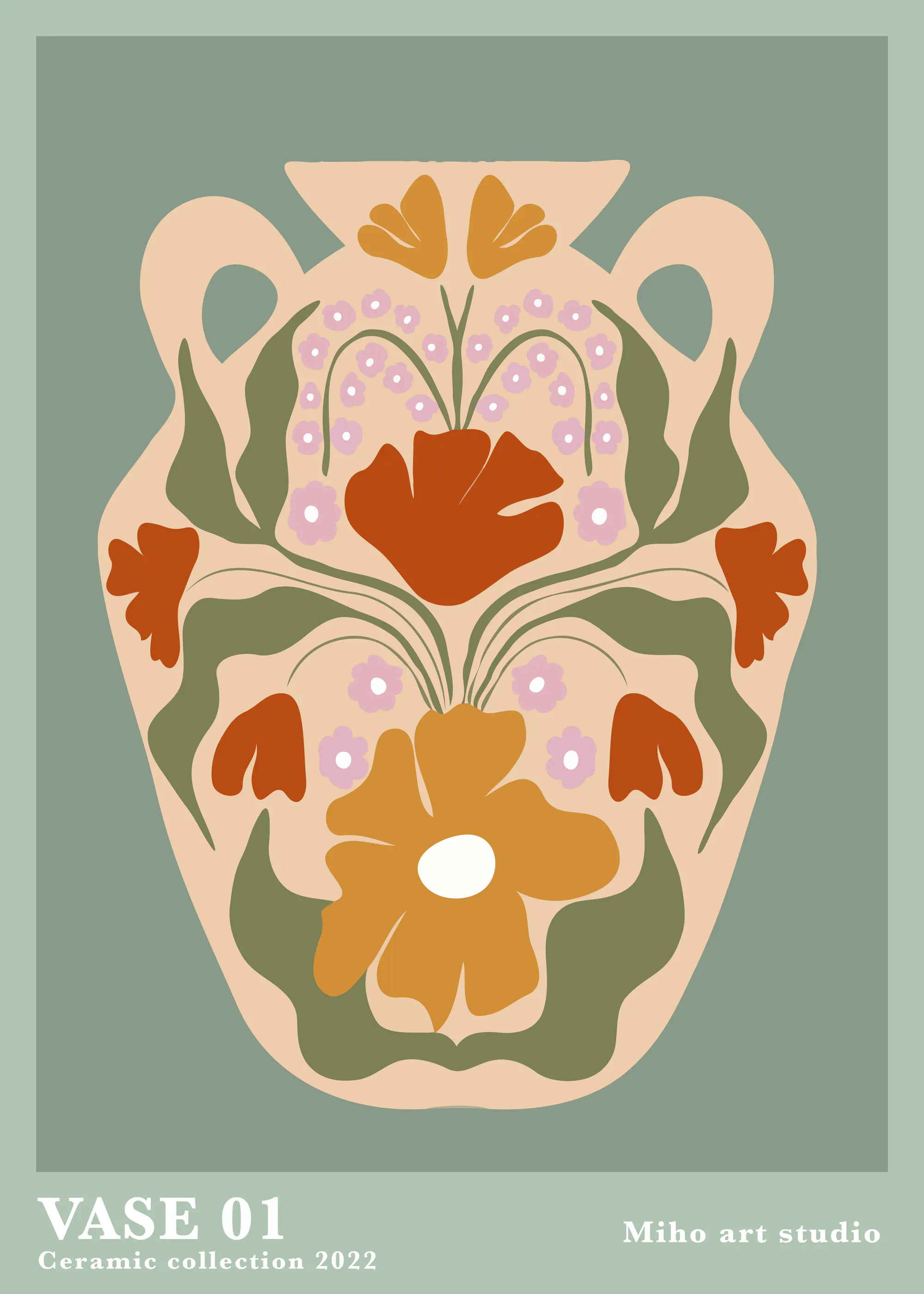 Miho Art Studio - Modern Floral Vase Poster 0