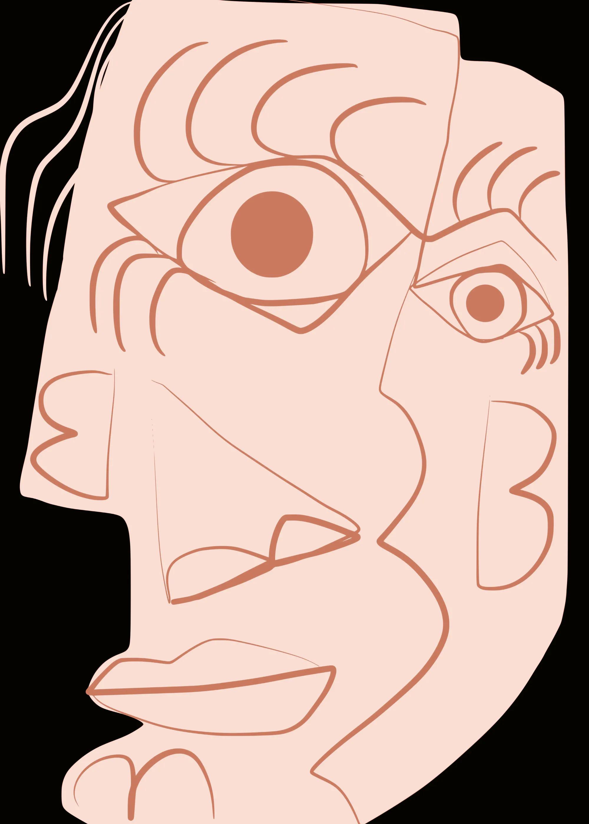 Little Dean - Visage cubiste abstrait Poster 0