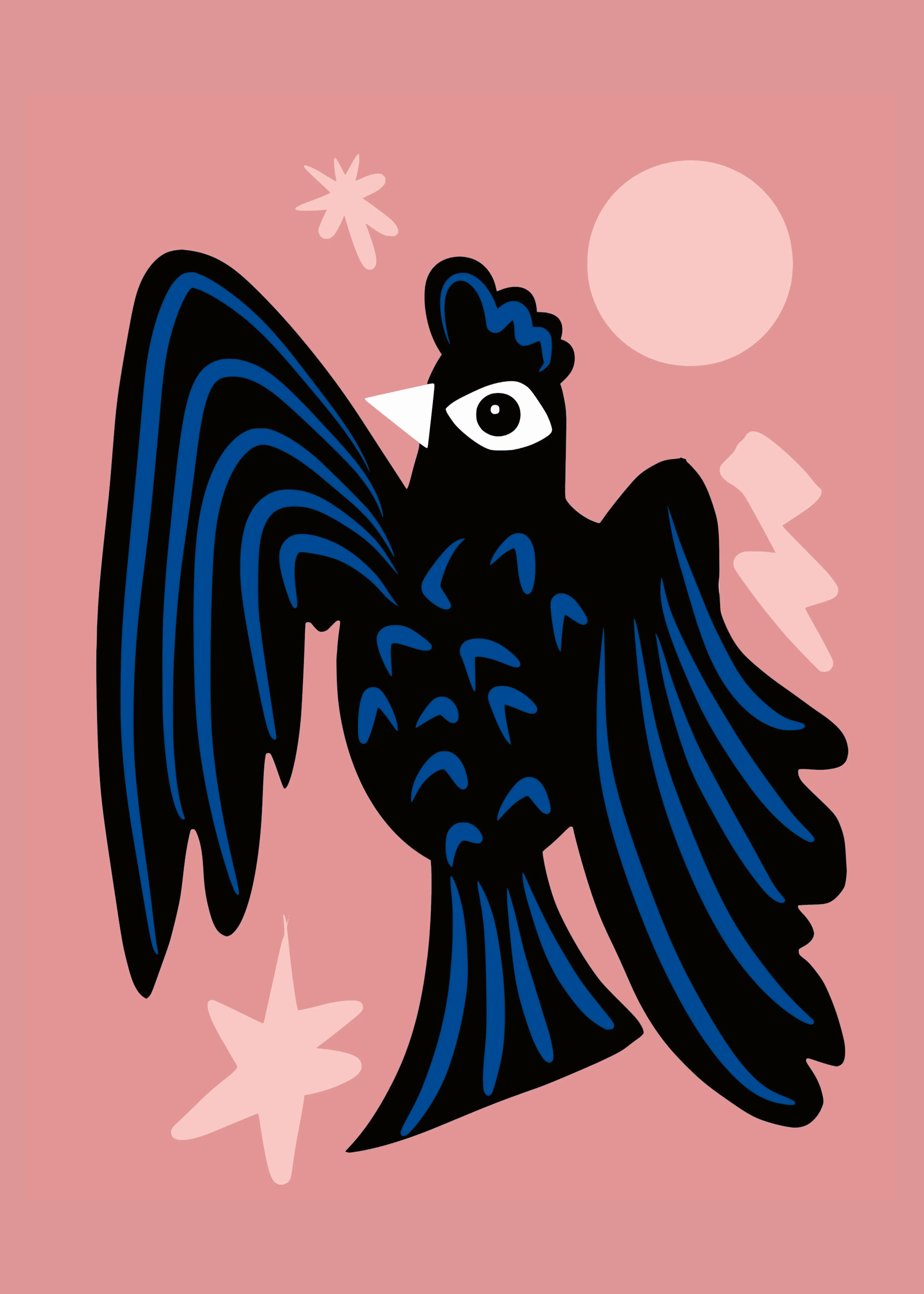 Little Dean - Mystischer schwarzer Vogel Poster 0
