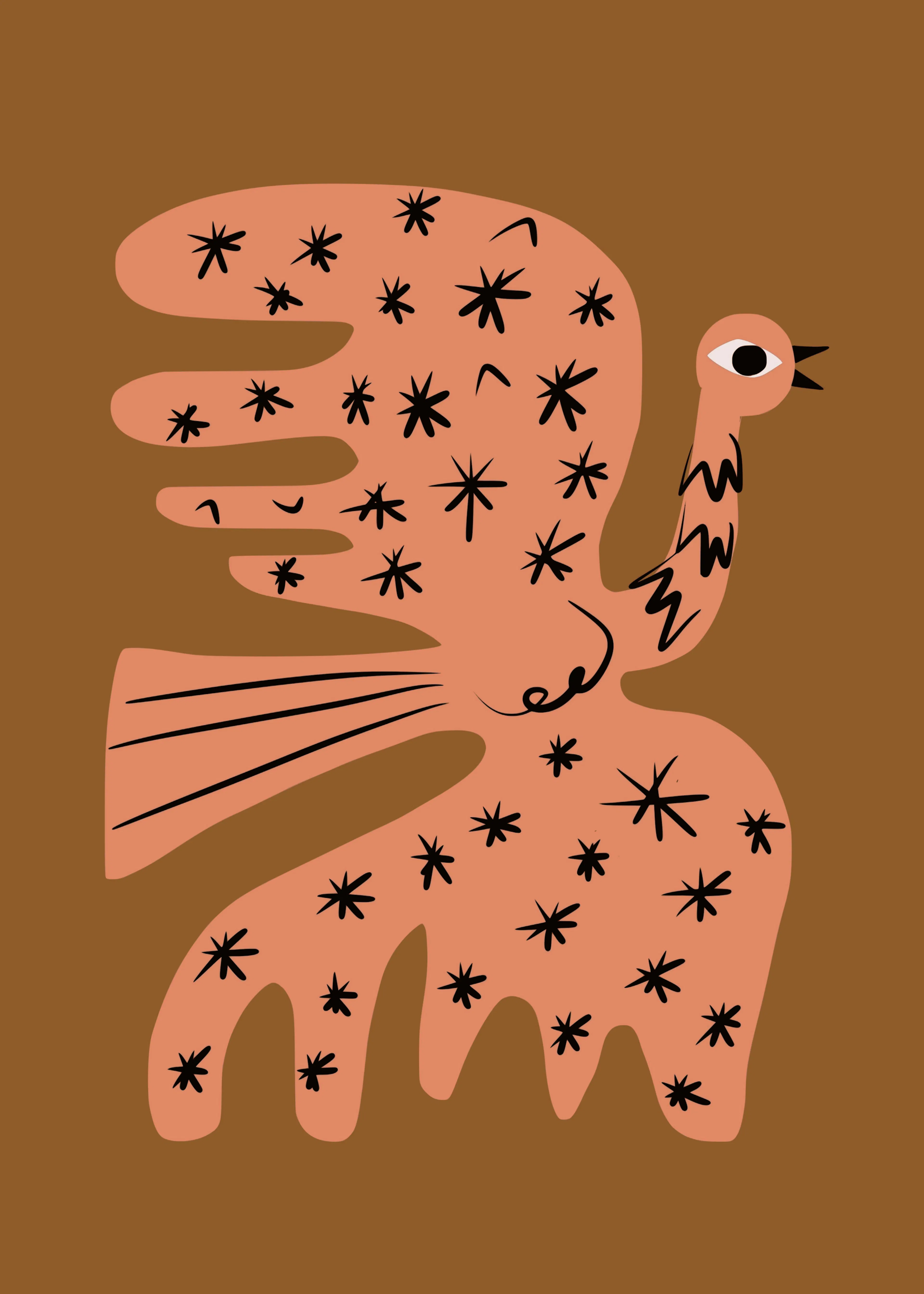 Little Dean - Sterren Folk Vogel Poster 0