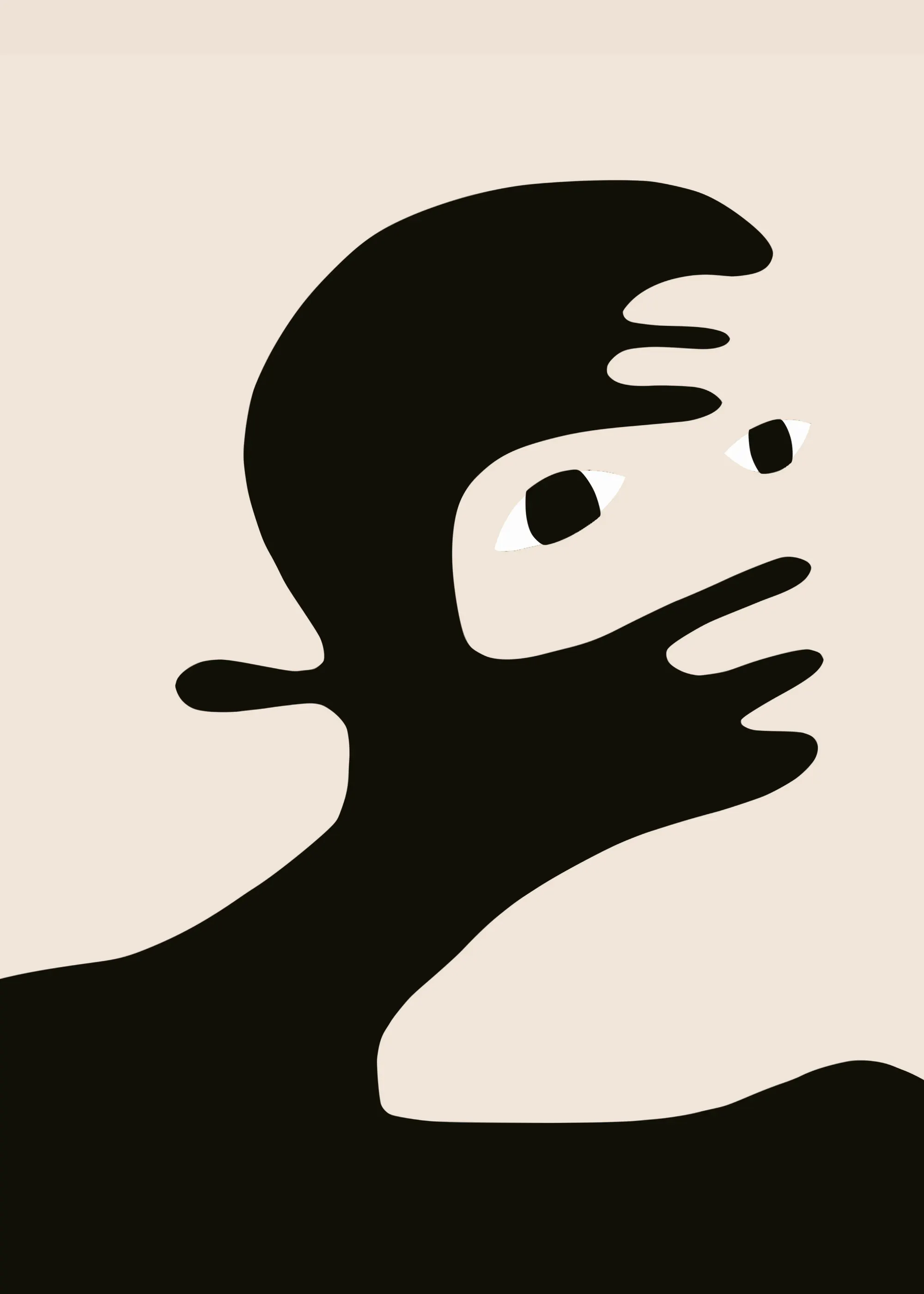 Little Dean - Visage abstrait minimaliste Poster 0