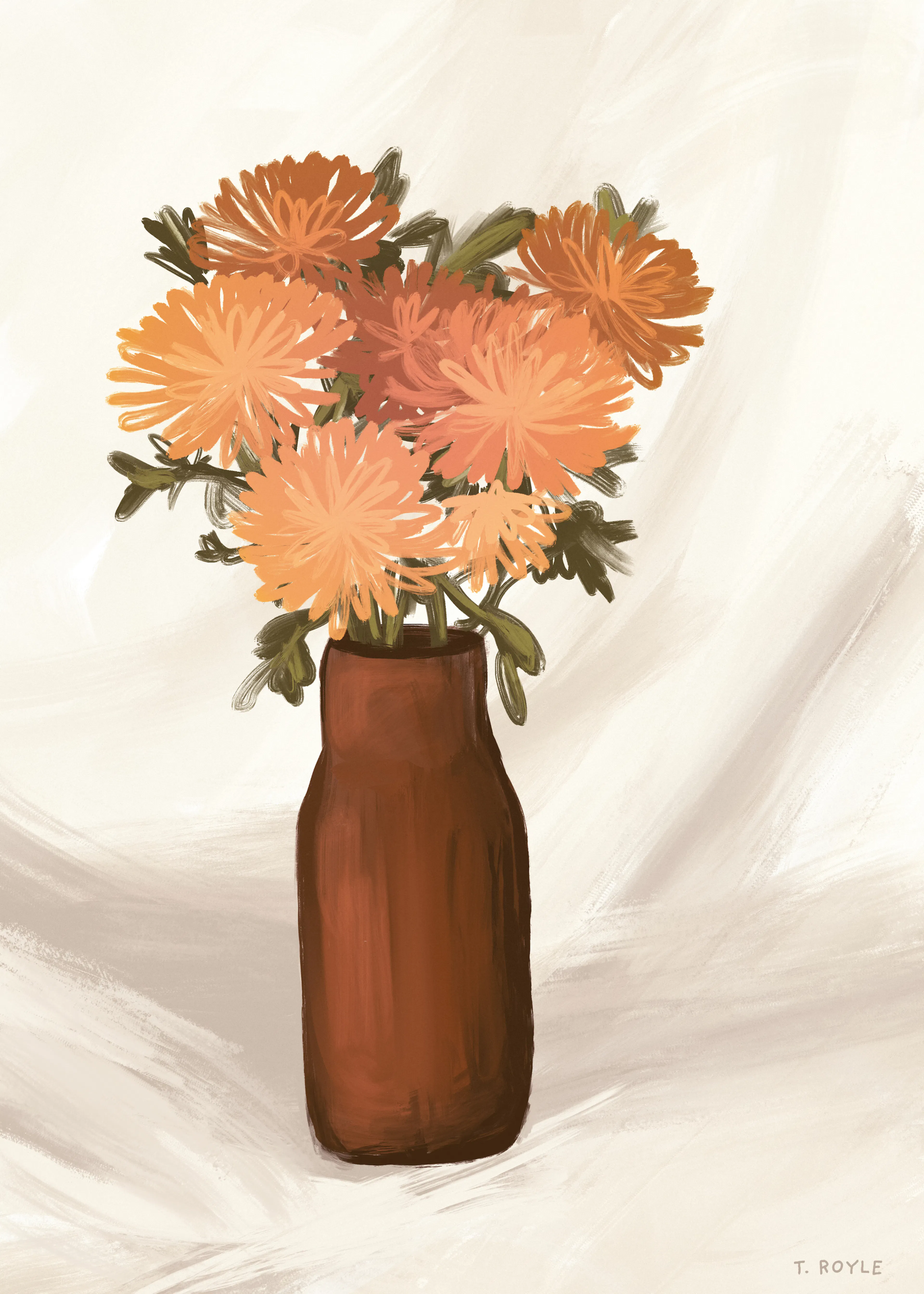 Tara Royle - Autumn Orange Blooms Poster 0