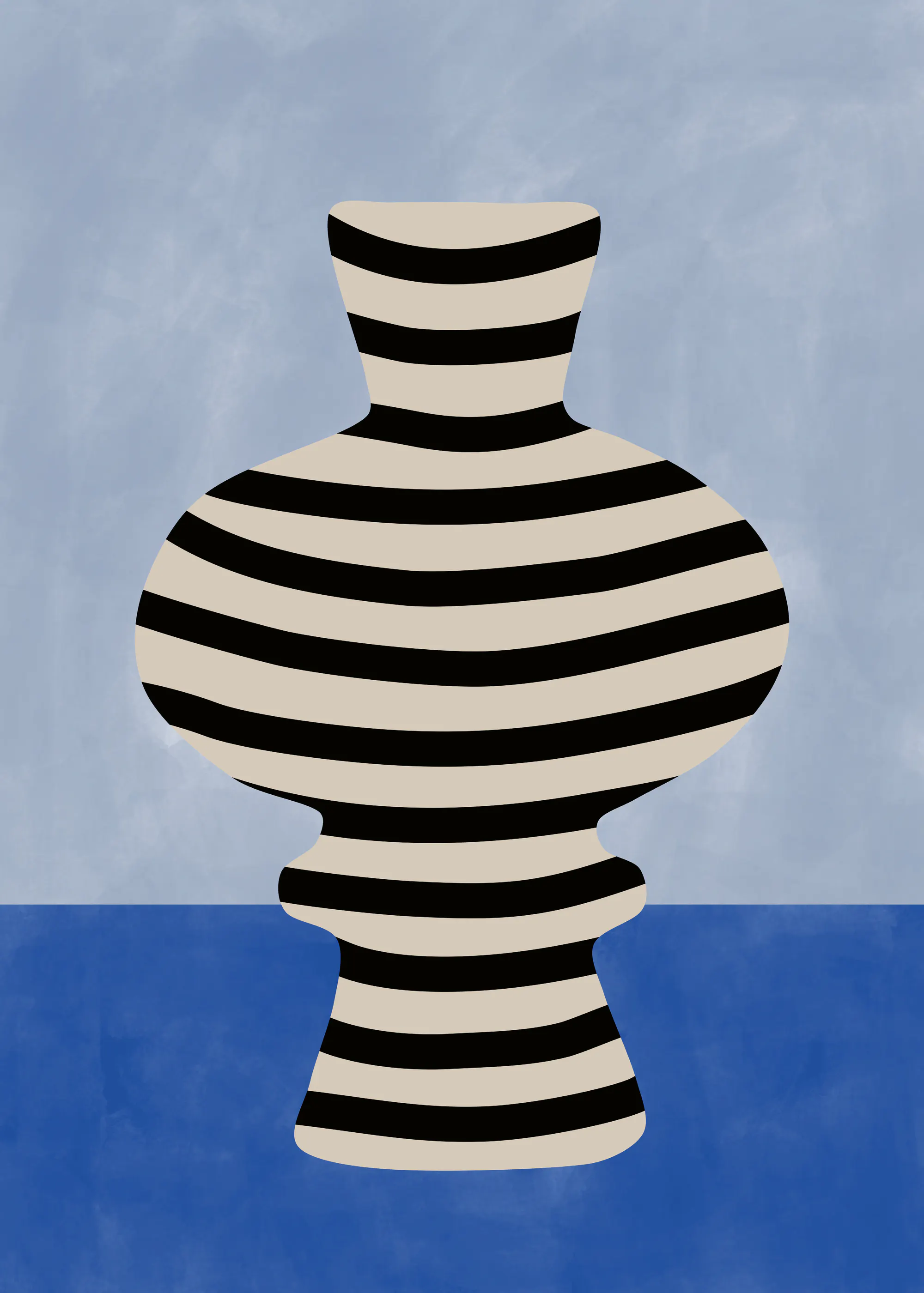 Elena Ristova - Moderne Gestreifte Vase Poster 0