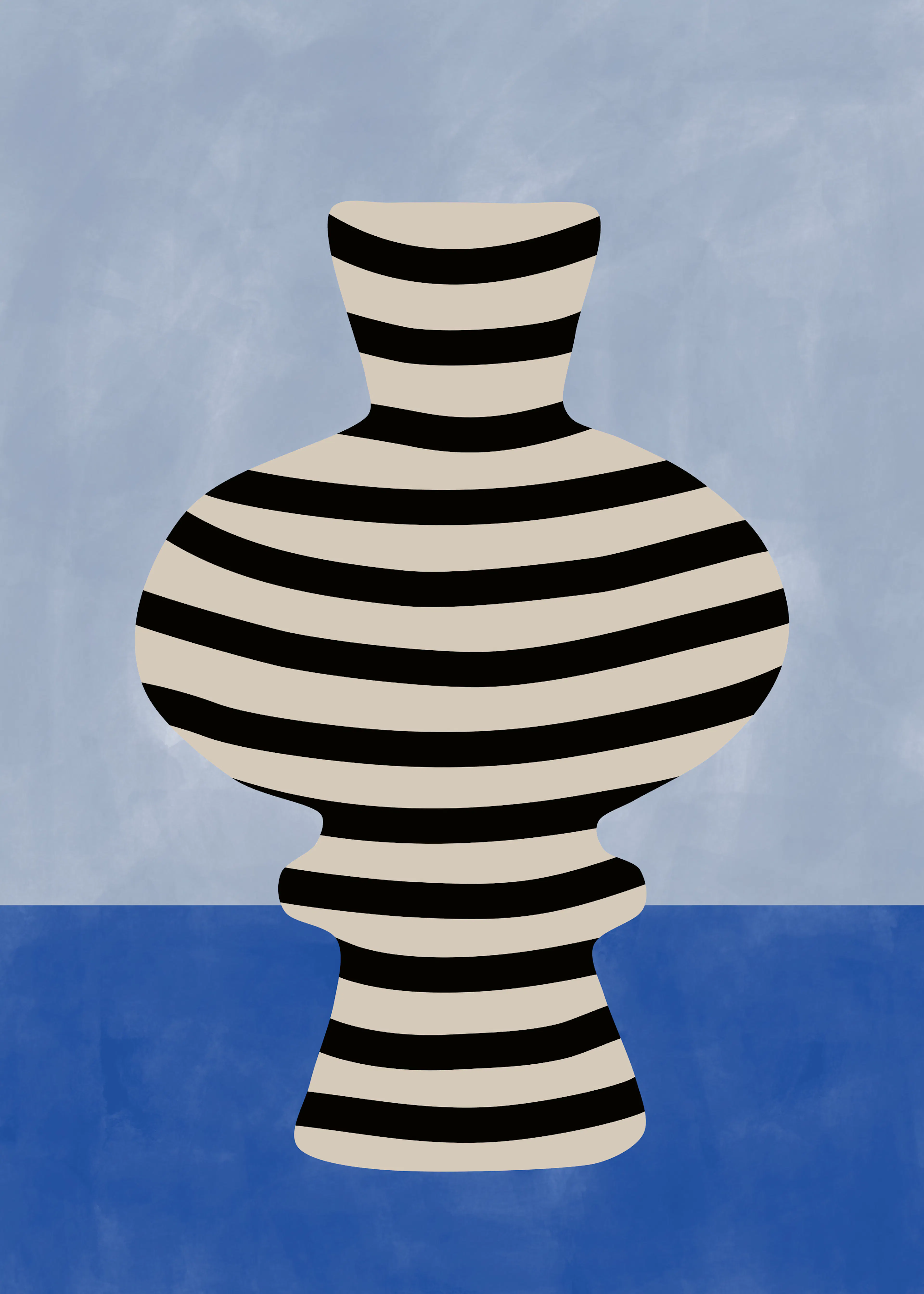 Elena Ristova - Moderne Gestreifte Vase Poster 0
