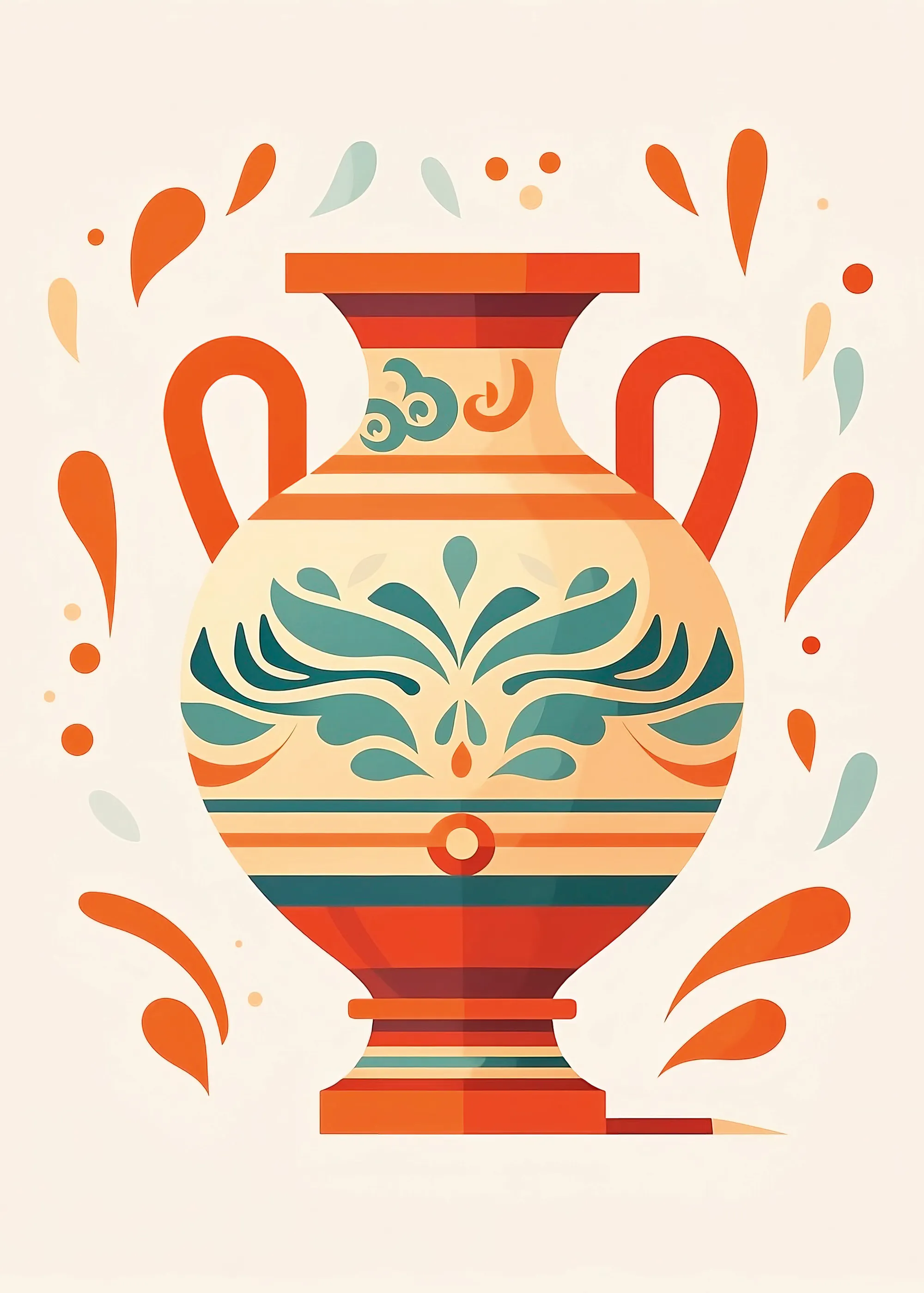 Emiliano Deificus - Mediterrane Amphoren-Vase Poster 0