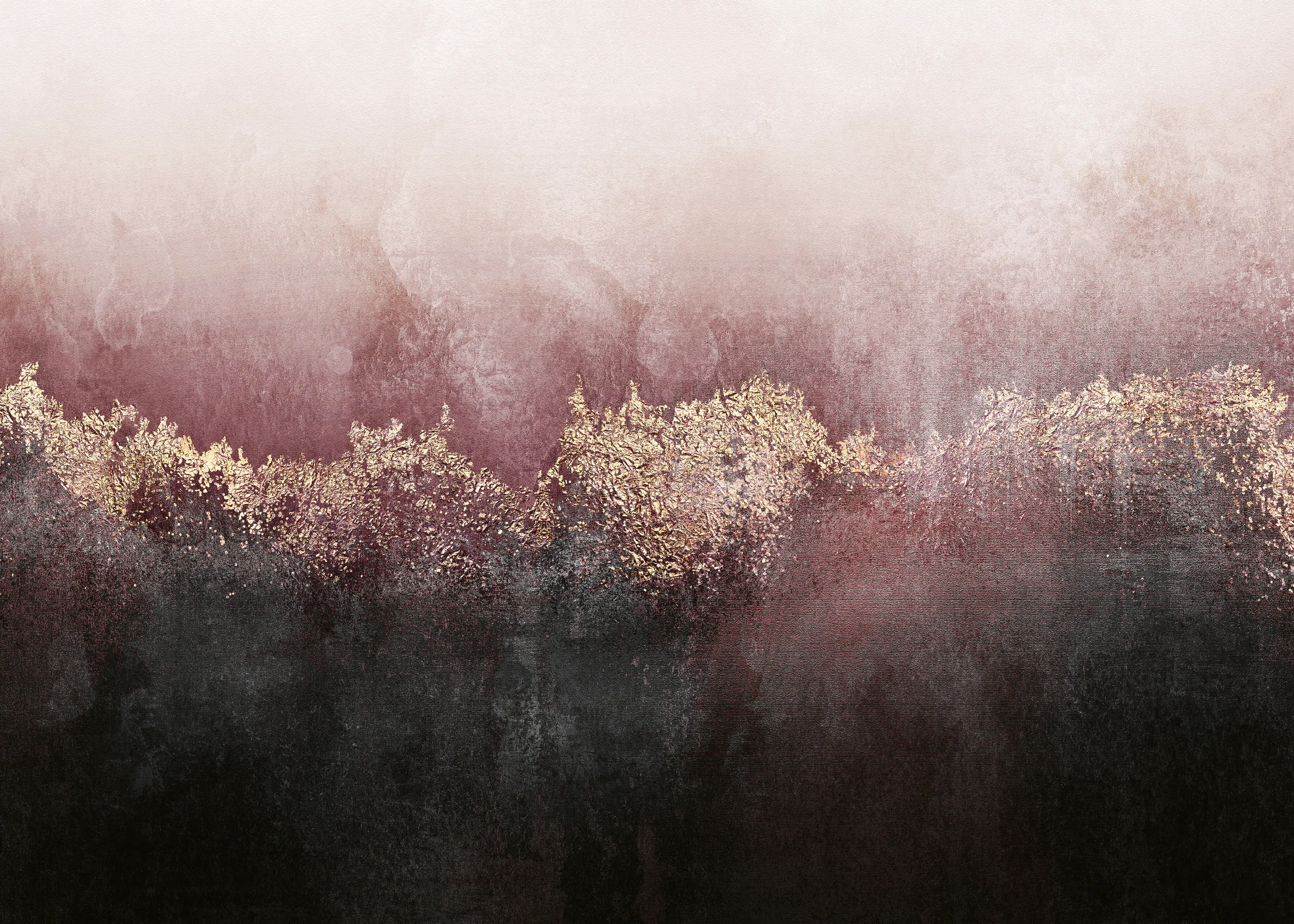 Elisabeth Fredriksson - Forêt brumeuse or rose Poster 0