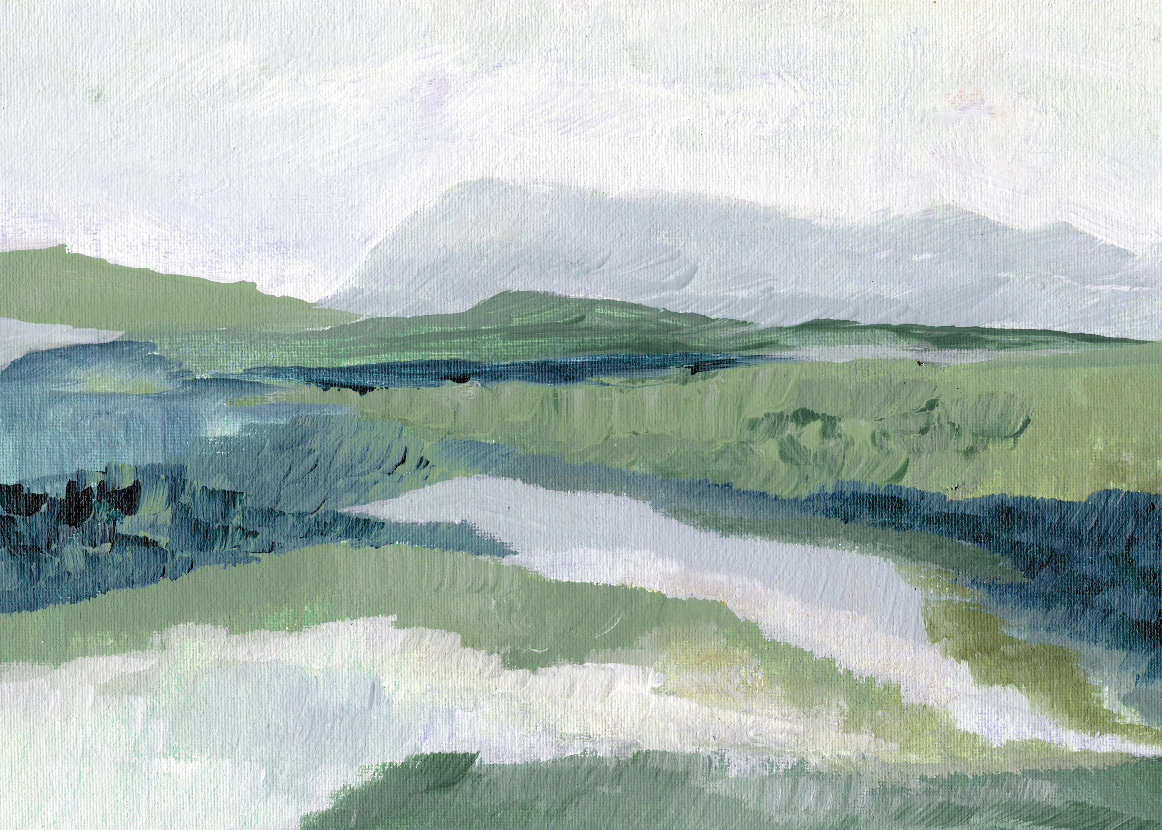 Nikita Jariwala - Paysage vert brumeux Poster 0